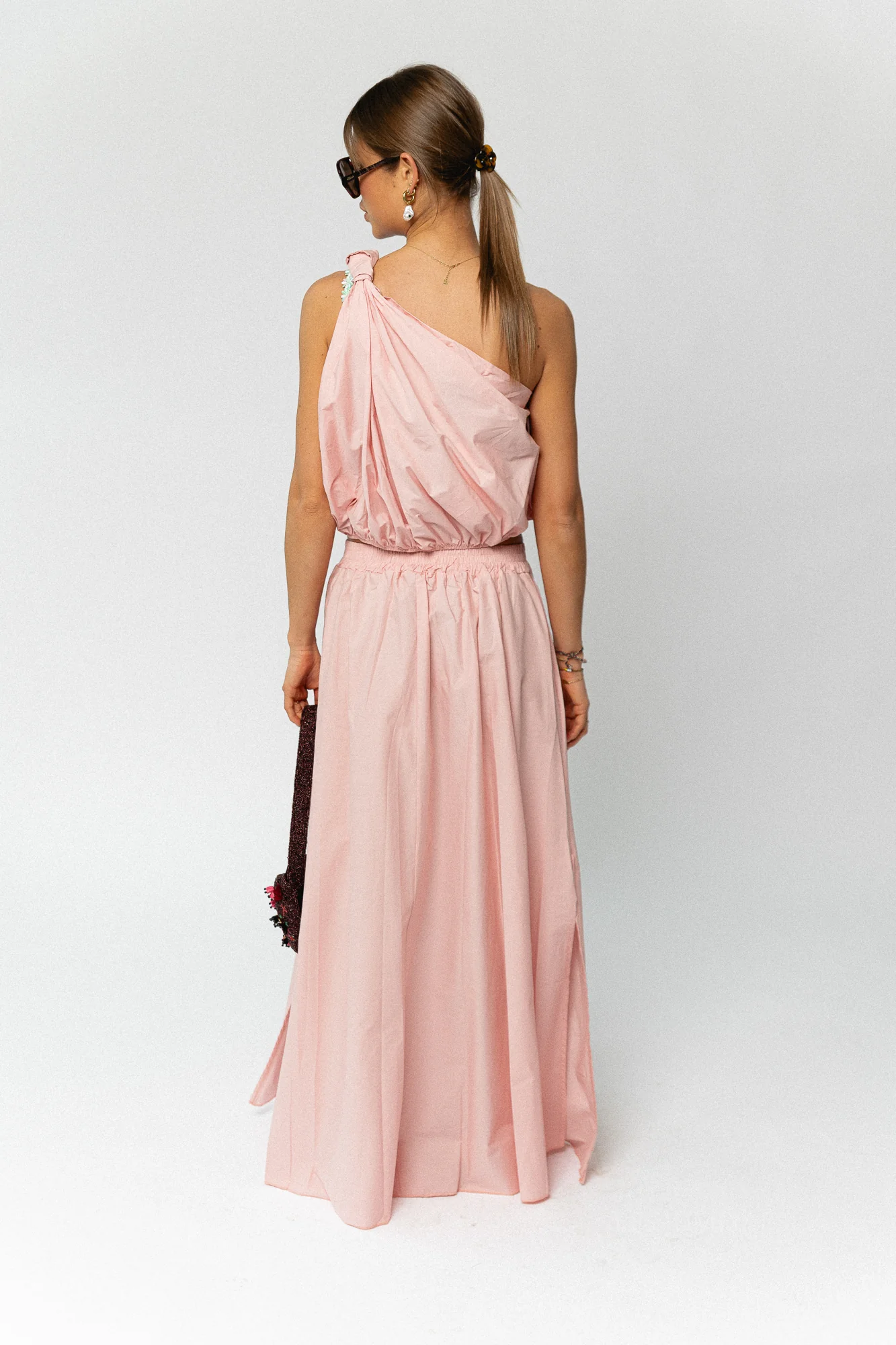 Fran one shoulder top blush pink - Image 6