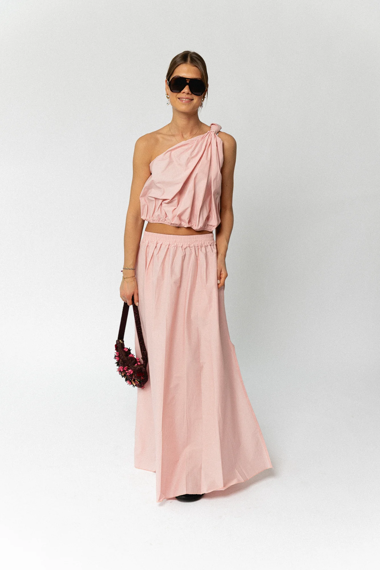 Fran one shoulder top blush pink - Image 8