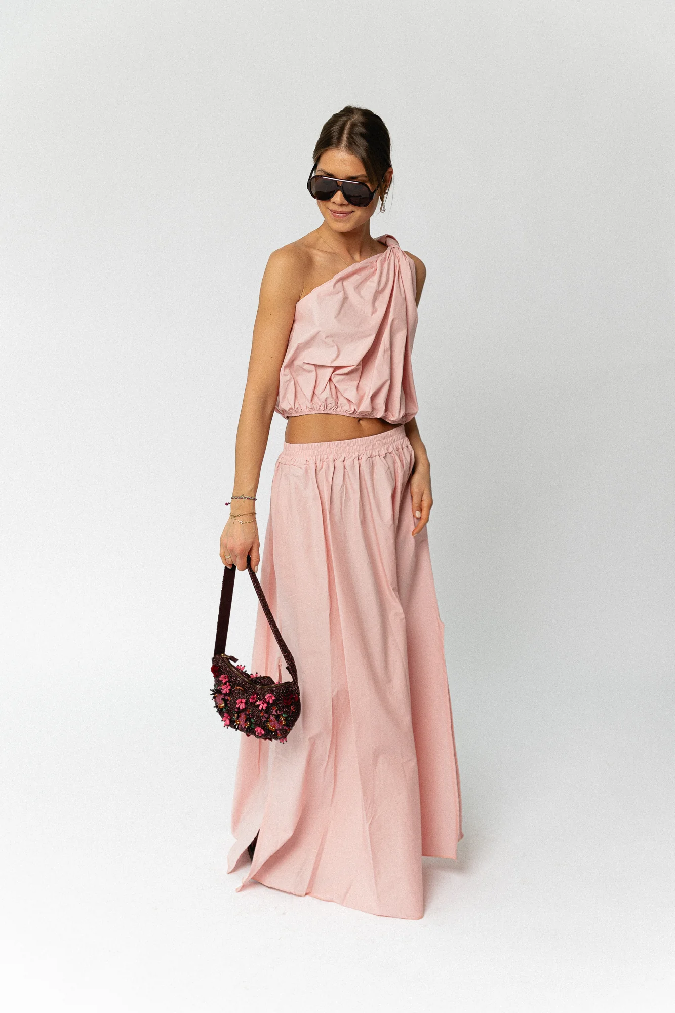 Fran one shoulder top blush pink - Image 9
