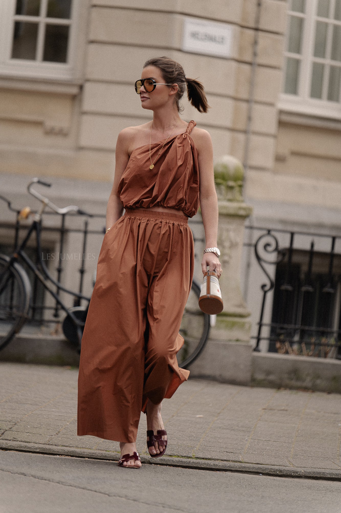 Fran one shoulder top brown - Image 9