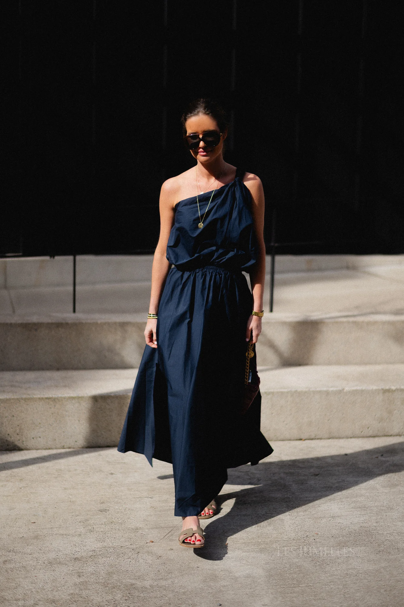 Fran one shoulder top navy - Image 12