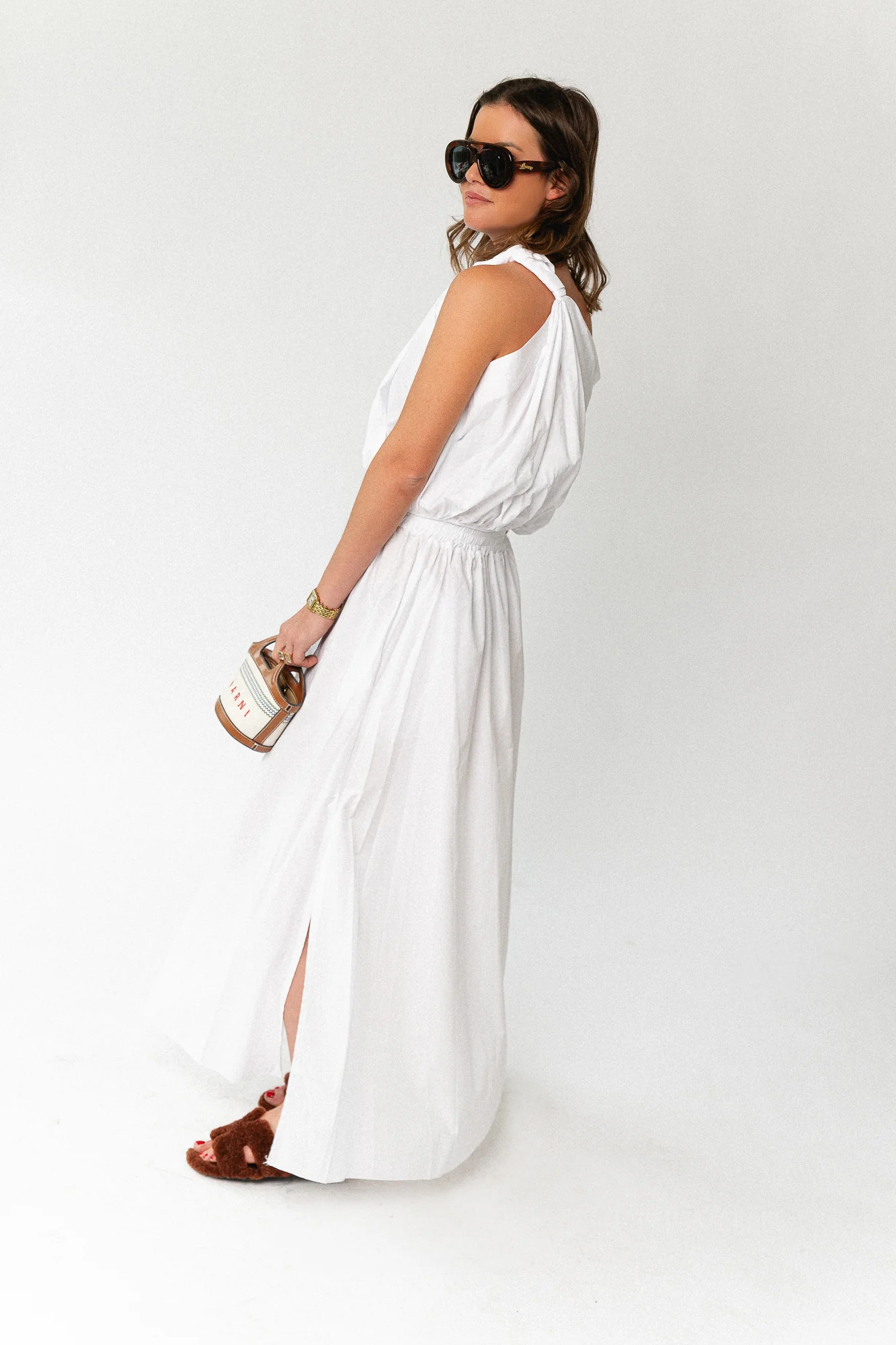 Fran one shoulder top white - Image 6
