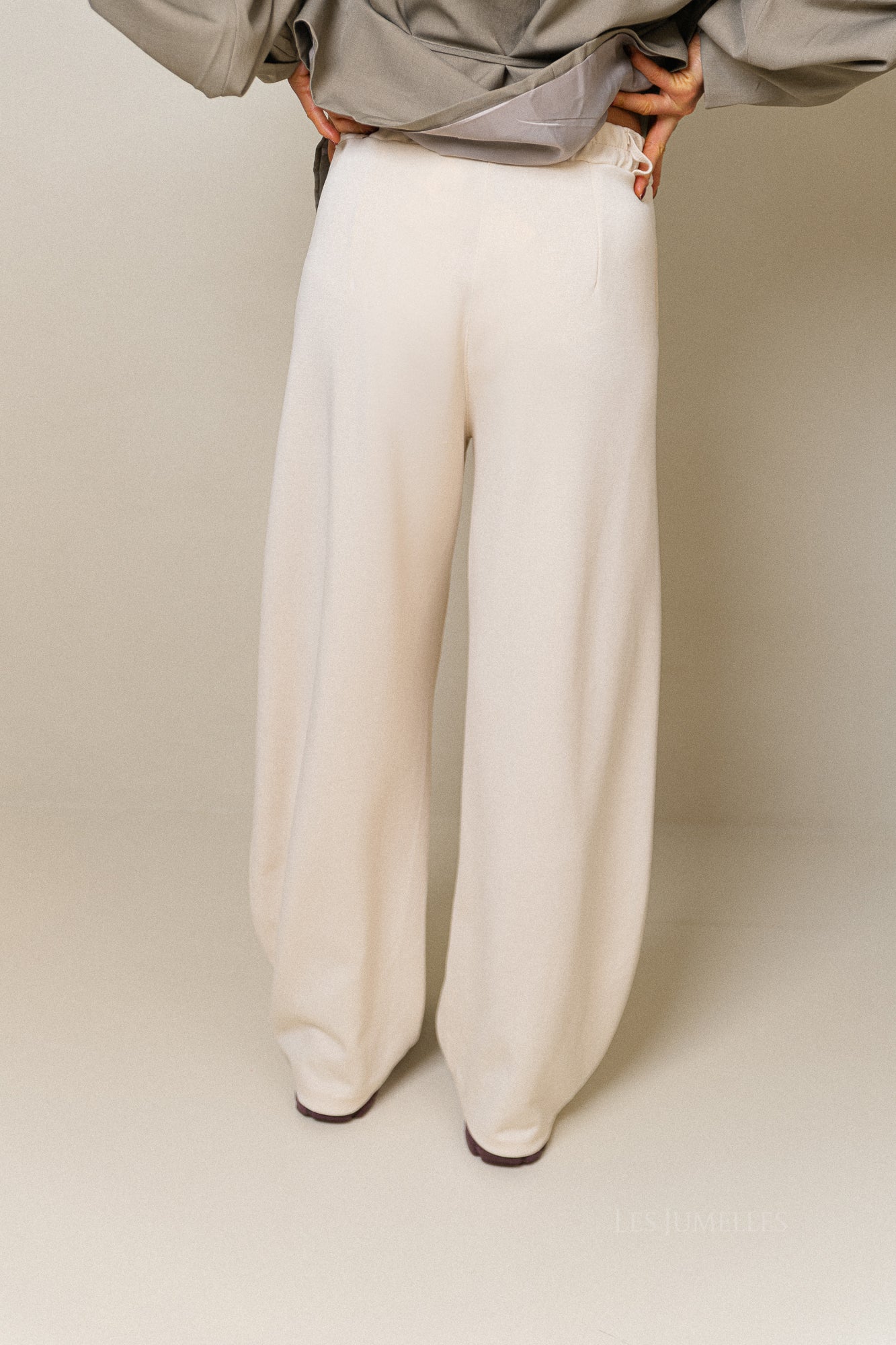 Gaëlle wide jog pants ecru - Image 3