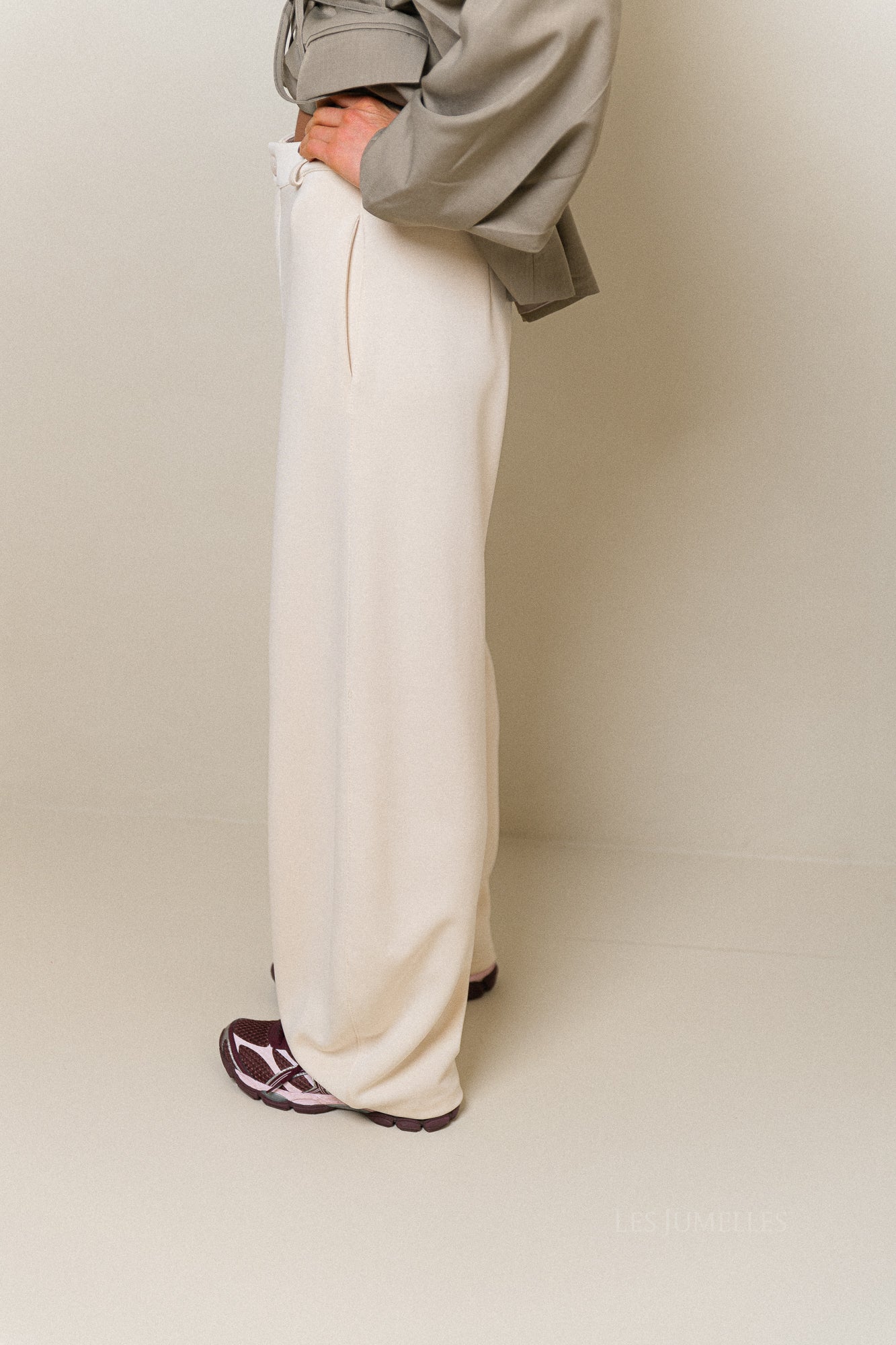 Gaëlle wide jog pants ecru - Image 5