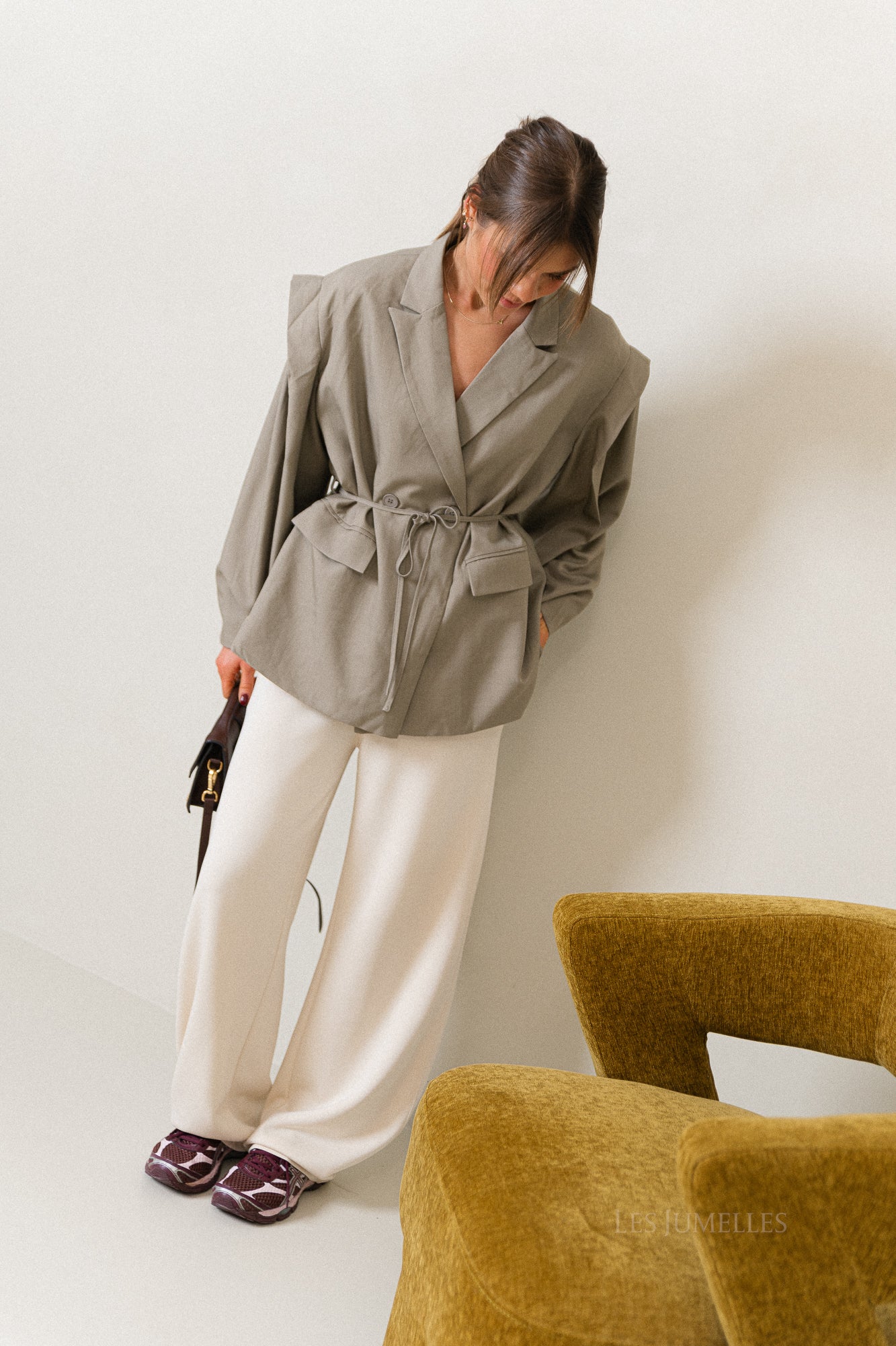 Gaëlle wide jog pants ecru - Image 6