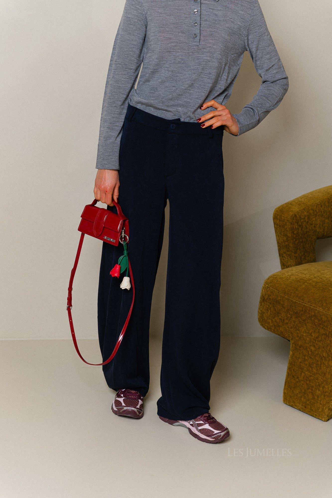 Gaëlle wide jog pants navy - Image 4