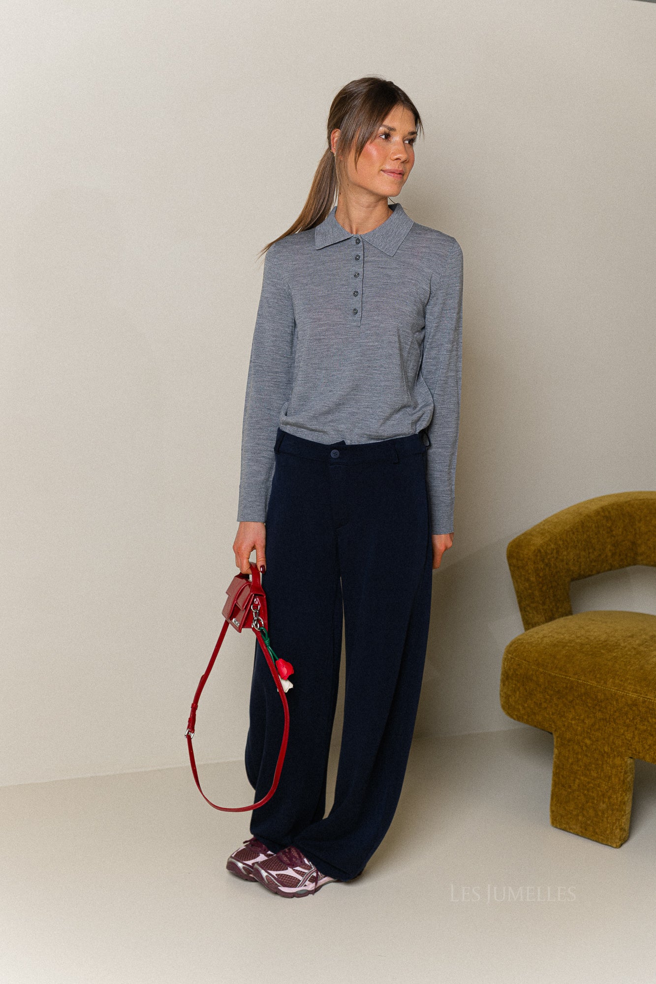 Gaëlle wide jog pants navy - Image 5