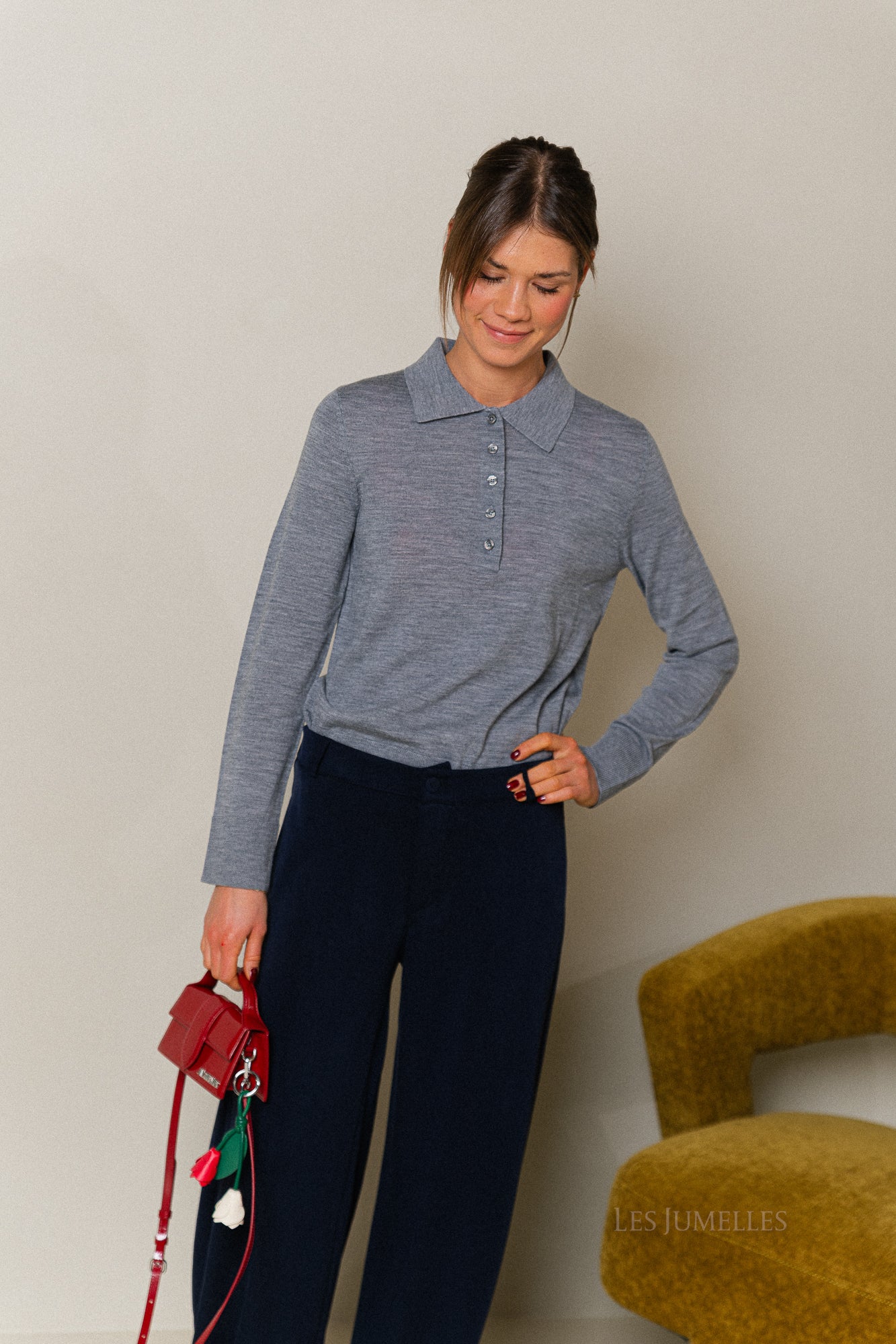 Gaëlle wide jog pants navy - Image 6