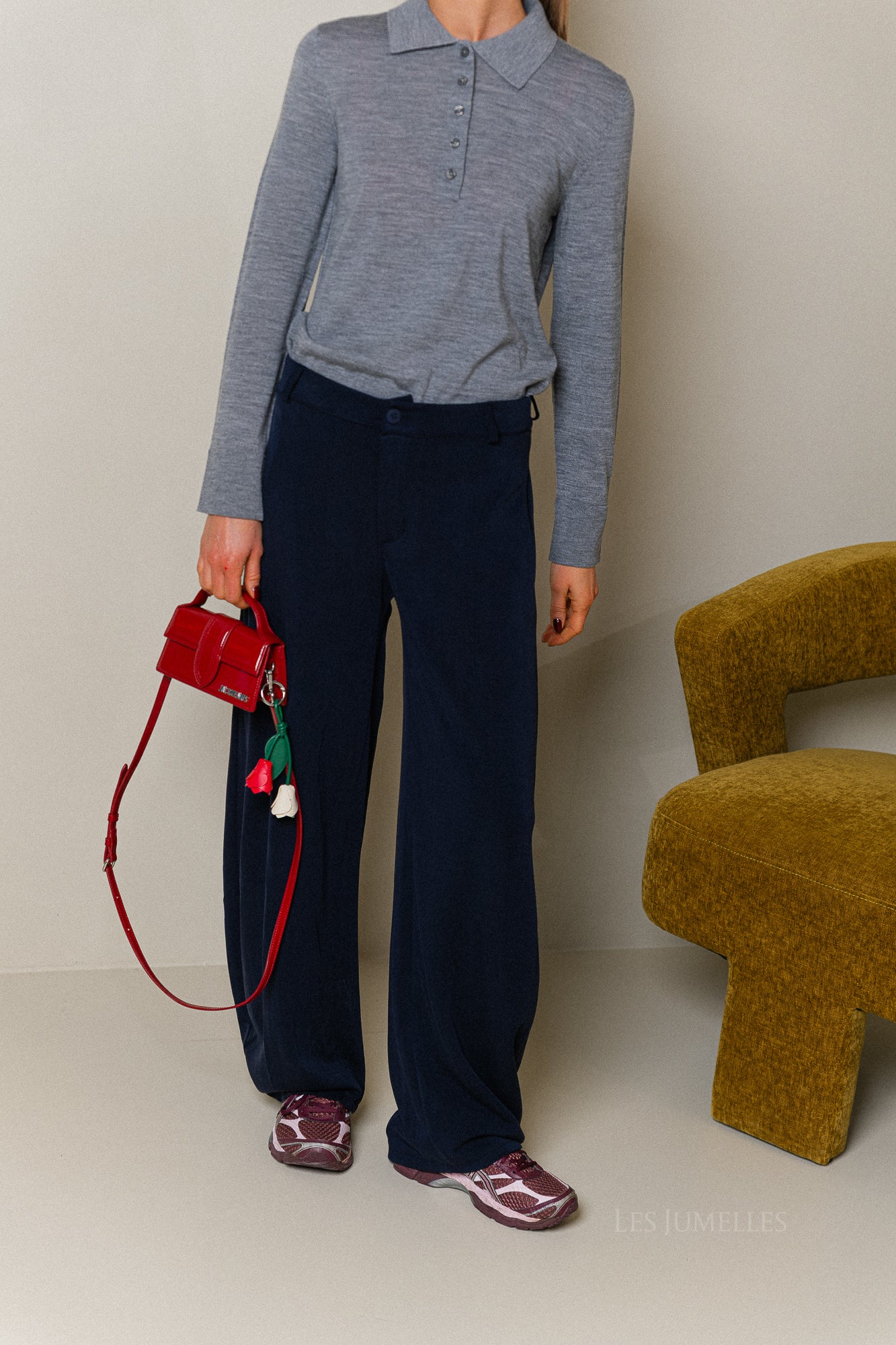 Gaëlle wide jog pants navy - Image 7