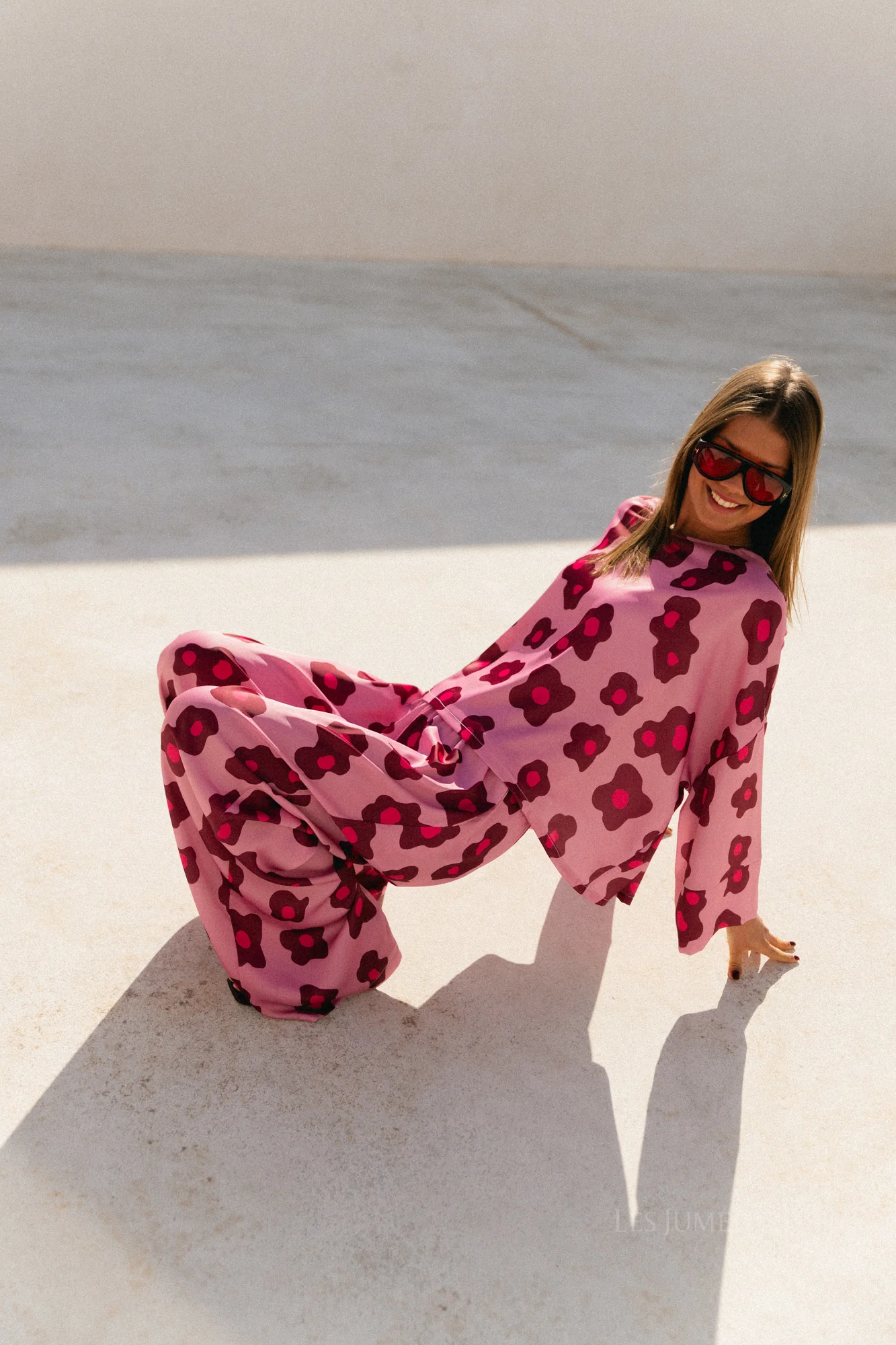 Gill printed sateen blouse - baroque rose - Image 3