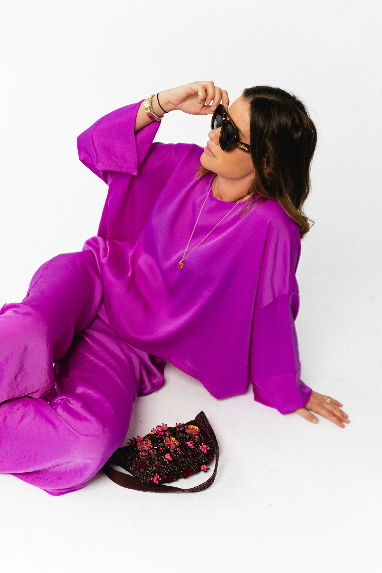 Gill sateen blouse orchid purple - Image 12