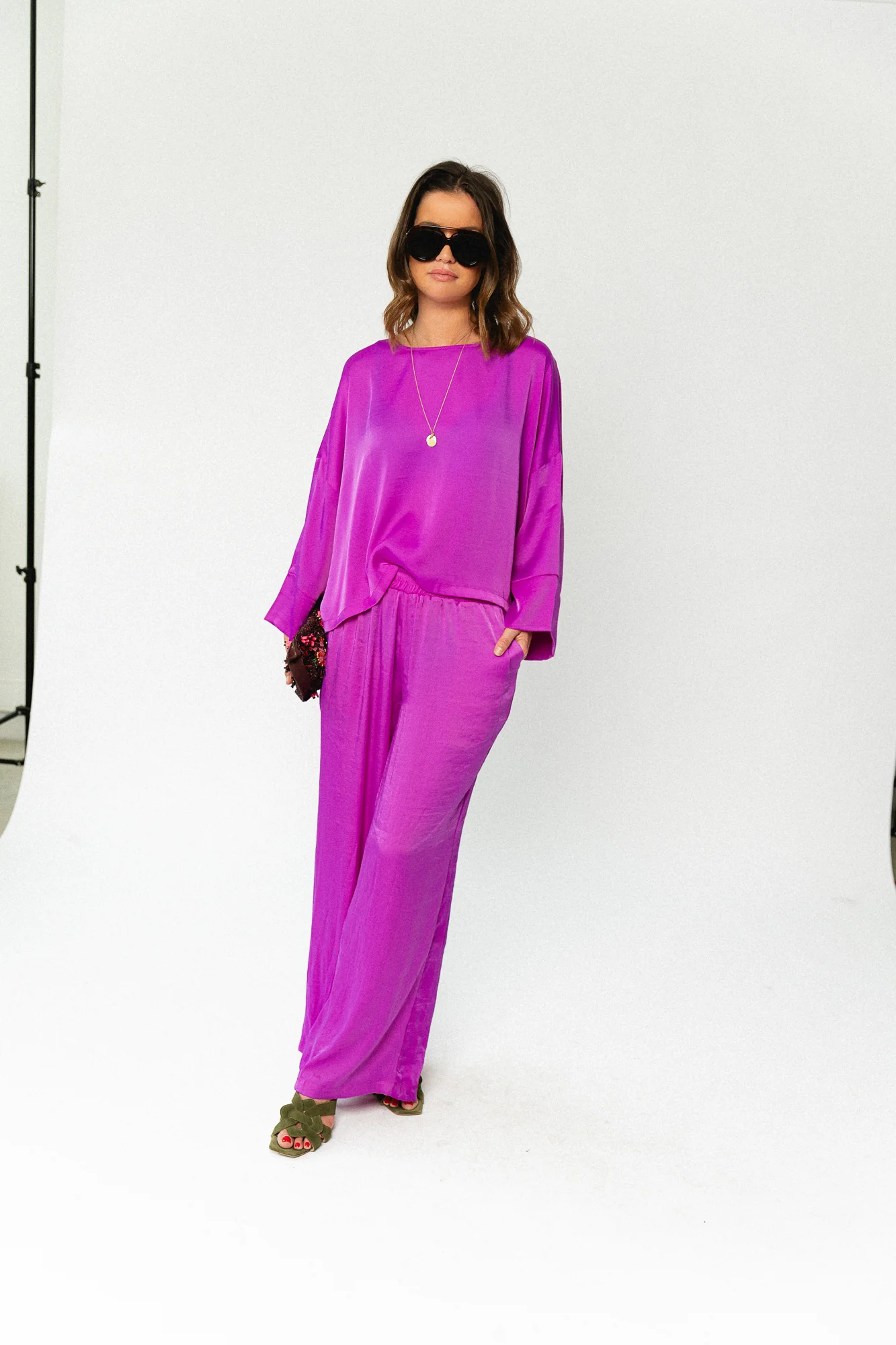 Gill sateen blouse orchid purple - Image 3