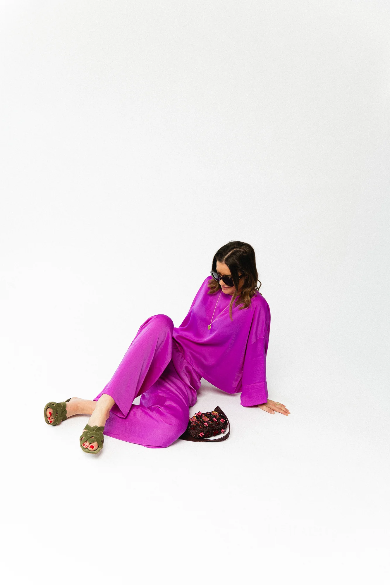 Gill sateen blouse orchid purple - Image 5