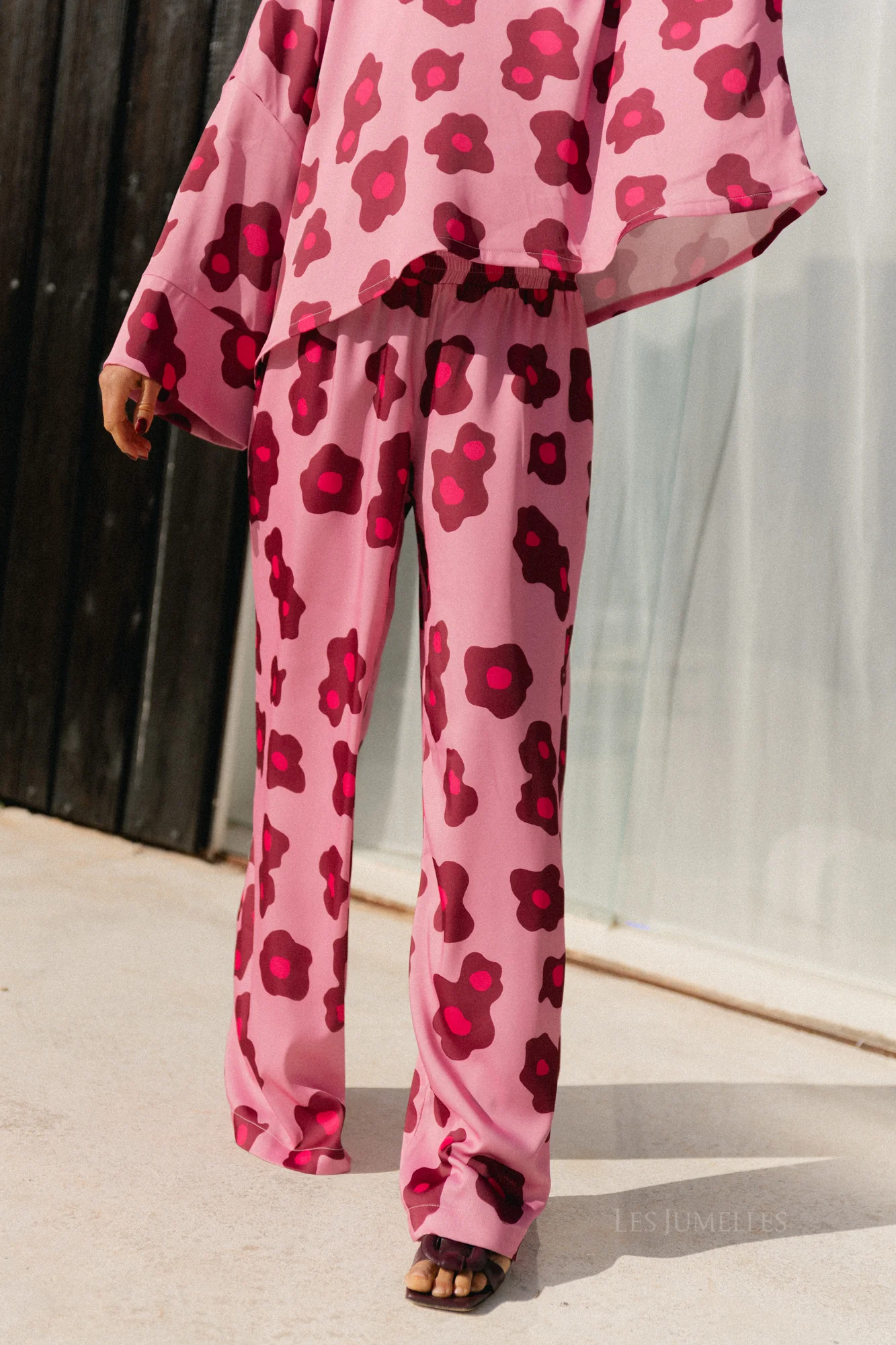 Gill printed sateen pants - baroque rose - Image 11