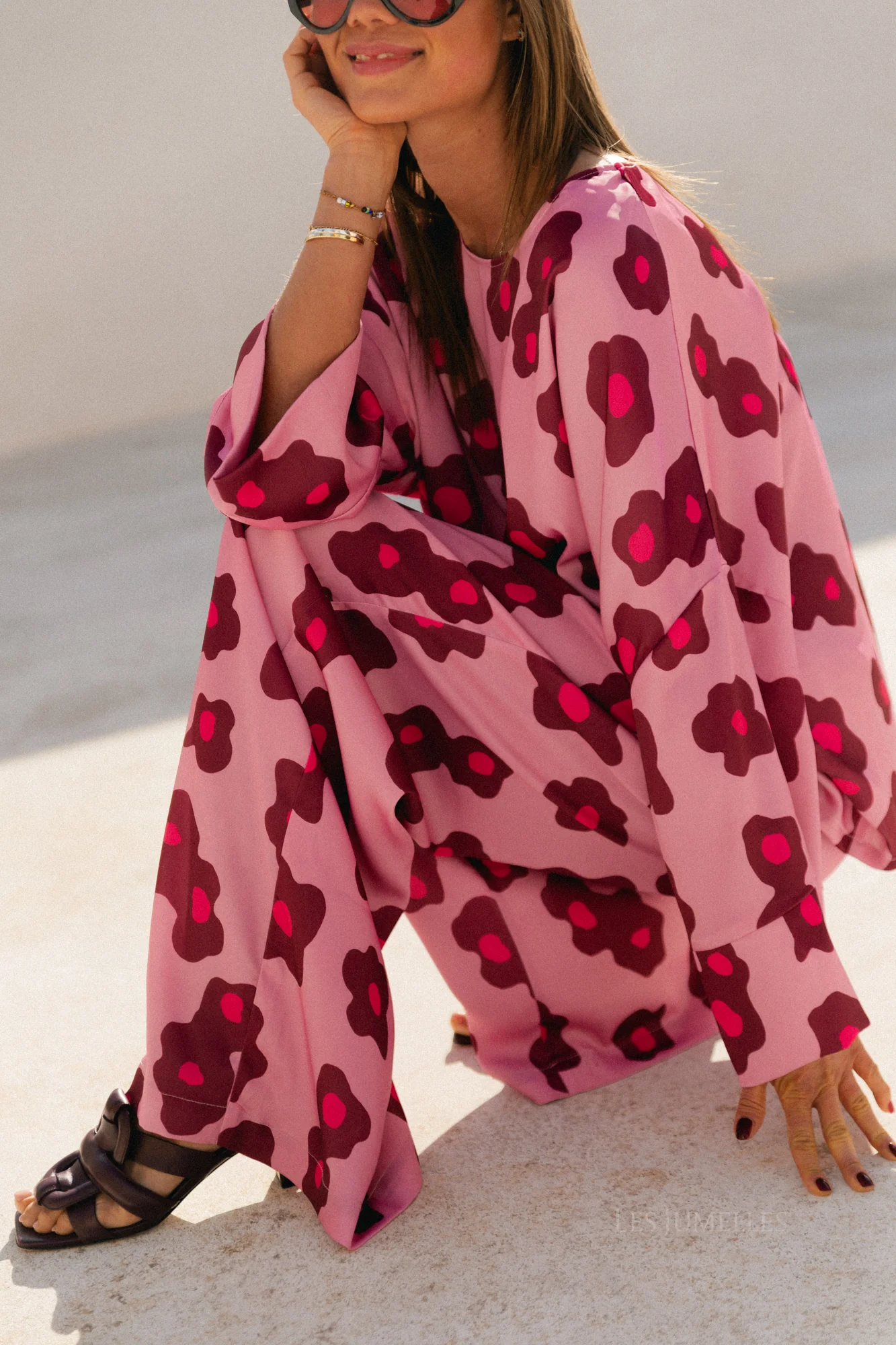 Gill printed sateen pants - baroque rose - Image 7