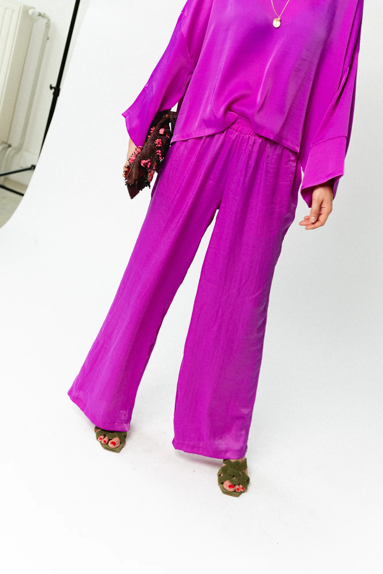 Gill sateen pants - orchid purple - Image 8