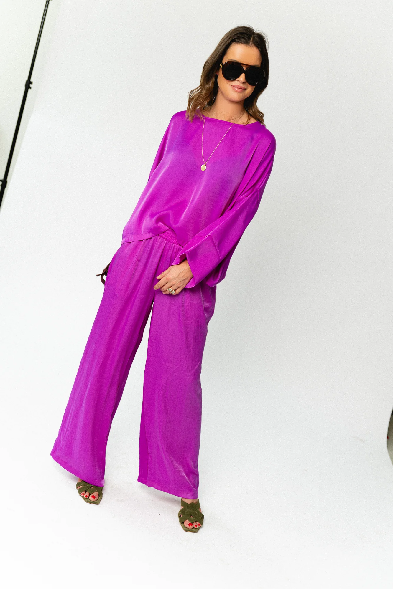 Gill sateen pants - orchid purple - Image 9