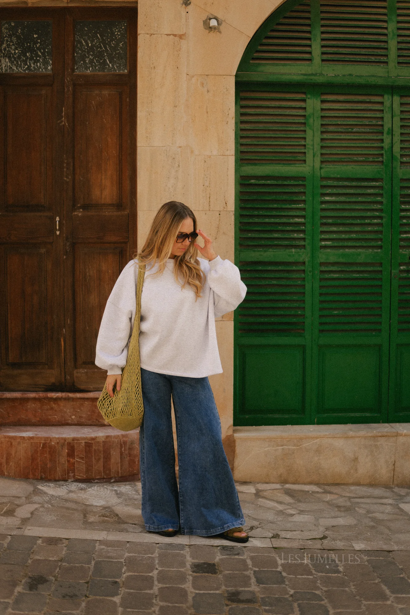 Gloria wide leg jeans medium blue - Image 9
