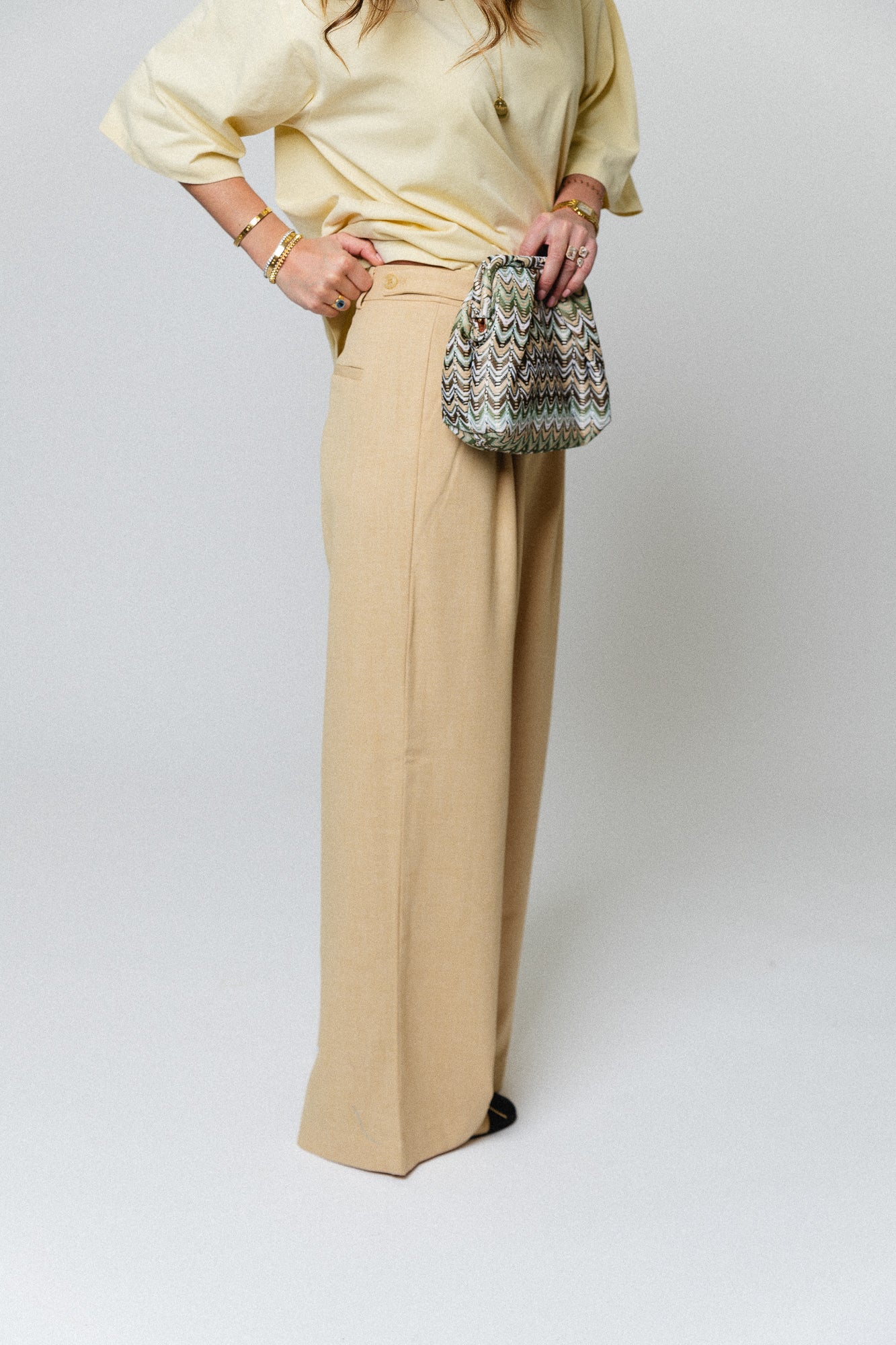 GZStacy MW pants pale hay melange - Image 10