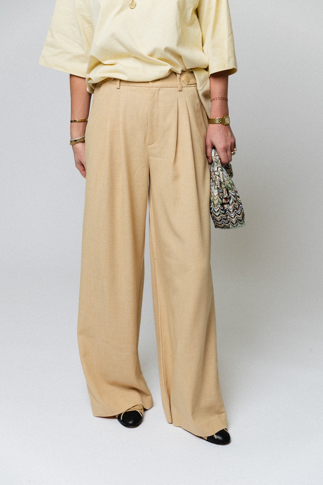 GZStacy MW pants pale hay melange - Image 2