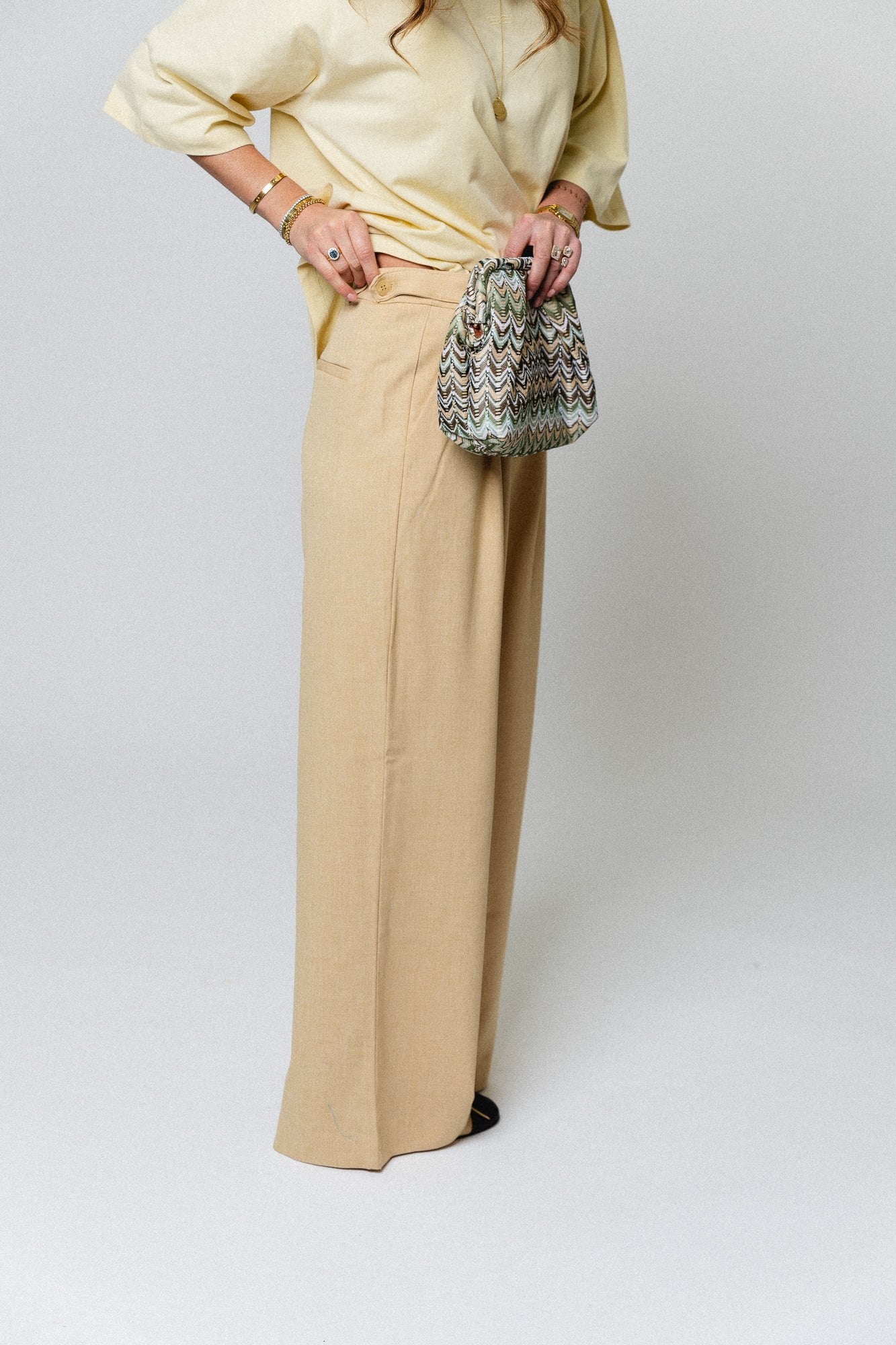 GZStacy MW pants pale hay melange - Image 4