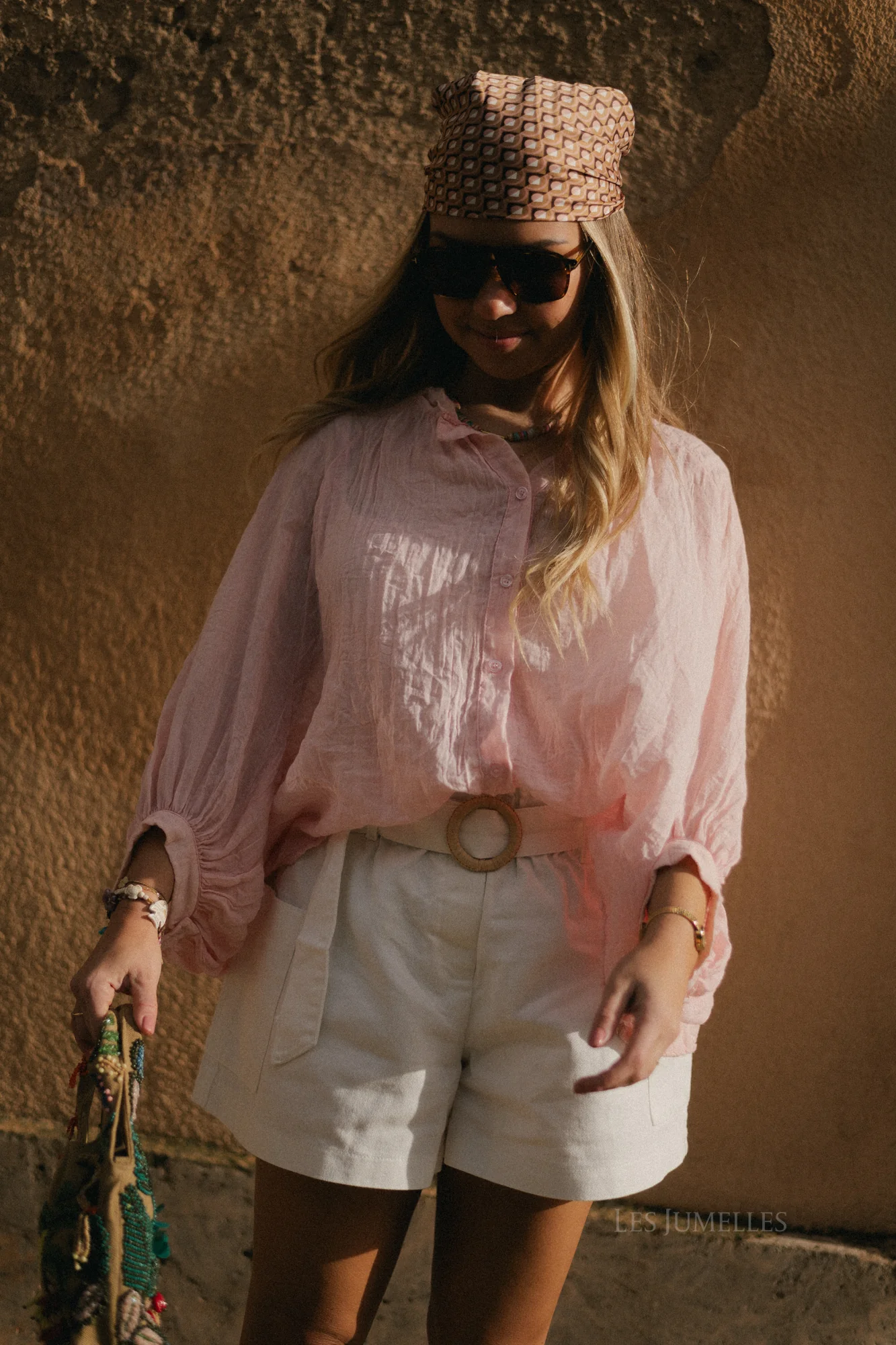 Hannah high waisted shorts ecru denim - Image 7