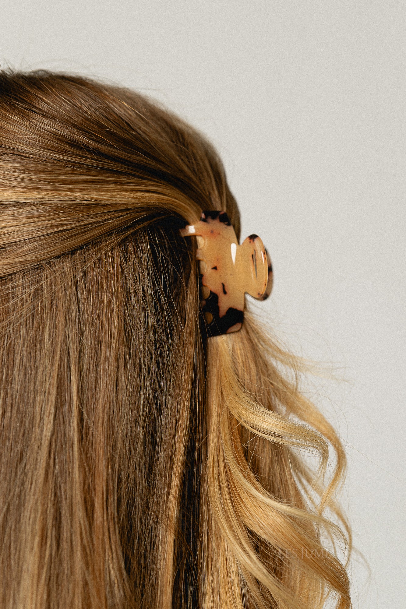 Hollow hairclip tortoise - beige - Image 2
