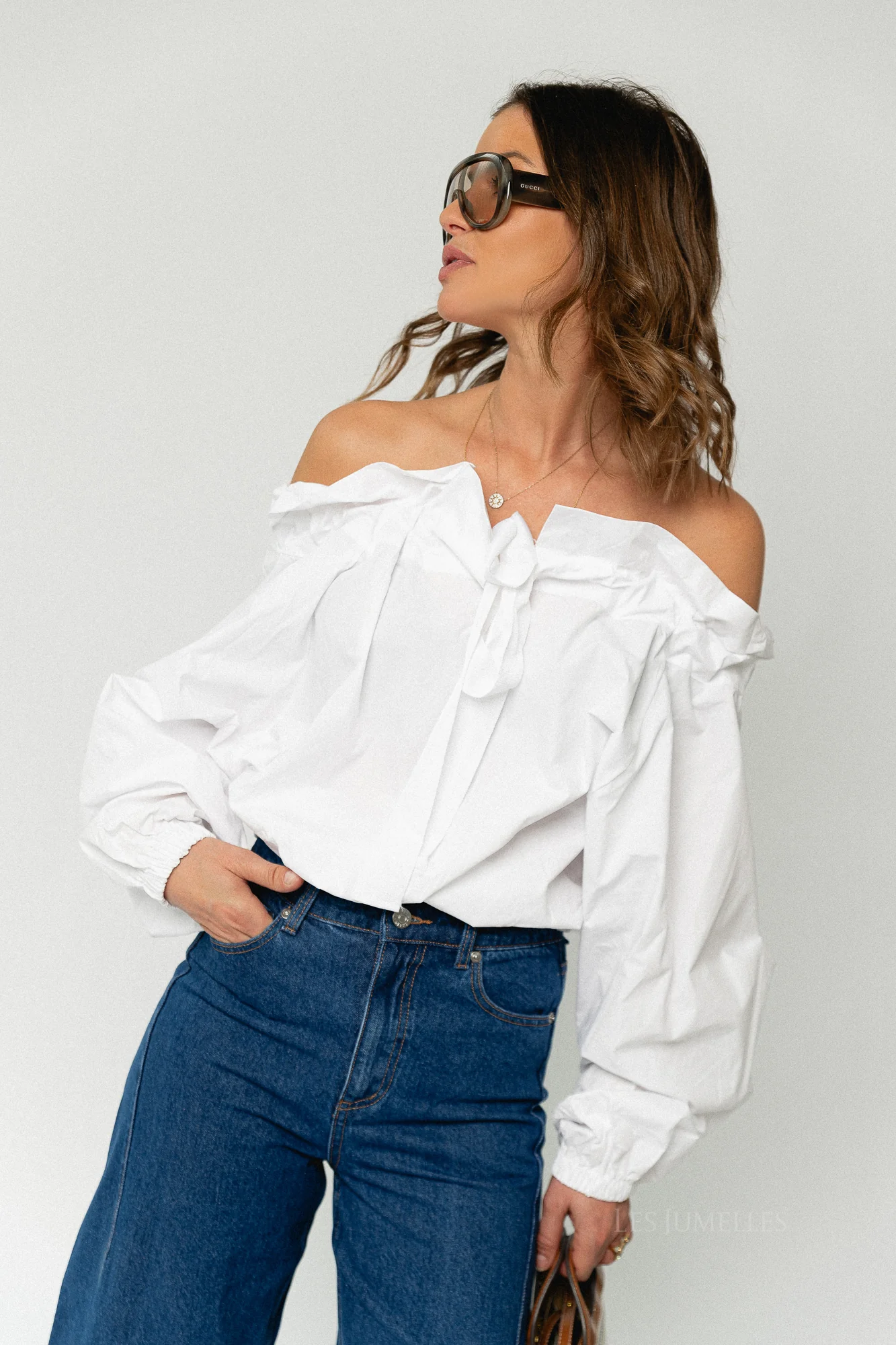 Isaline off-shoulder blouse white - Image 3
