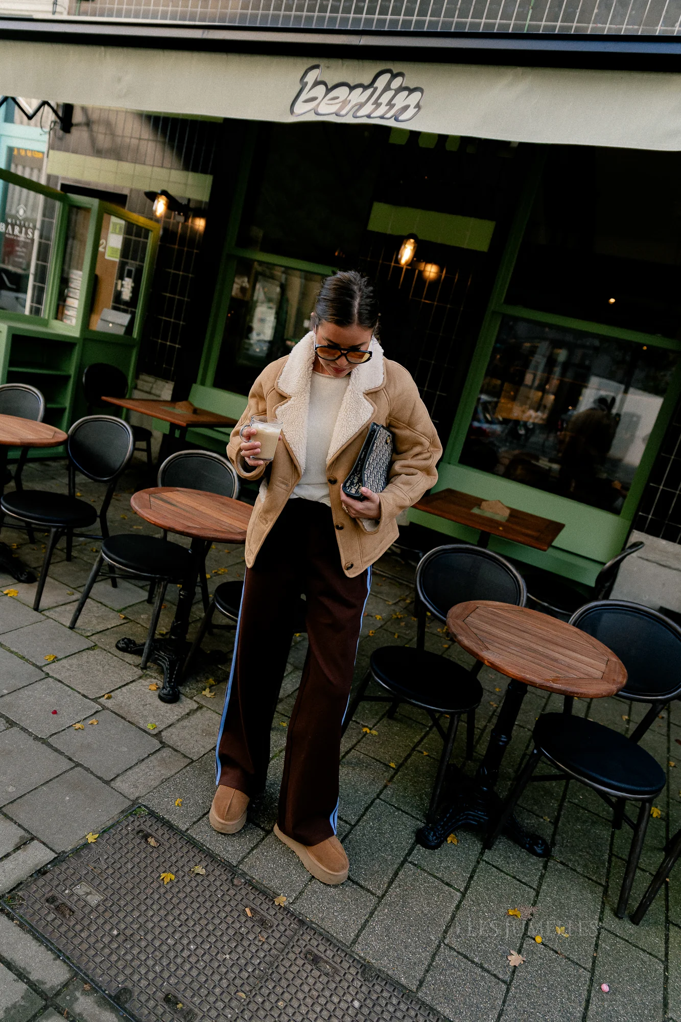 Isla track pants chocolate brown - Image 6