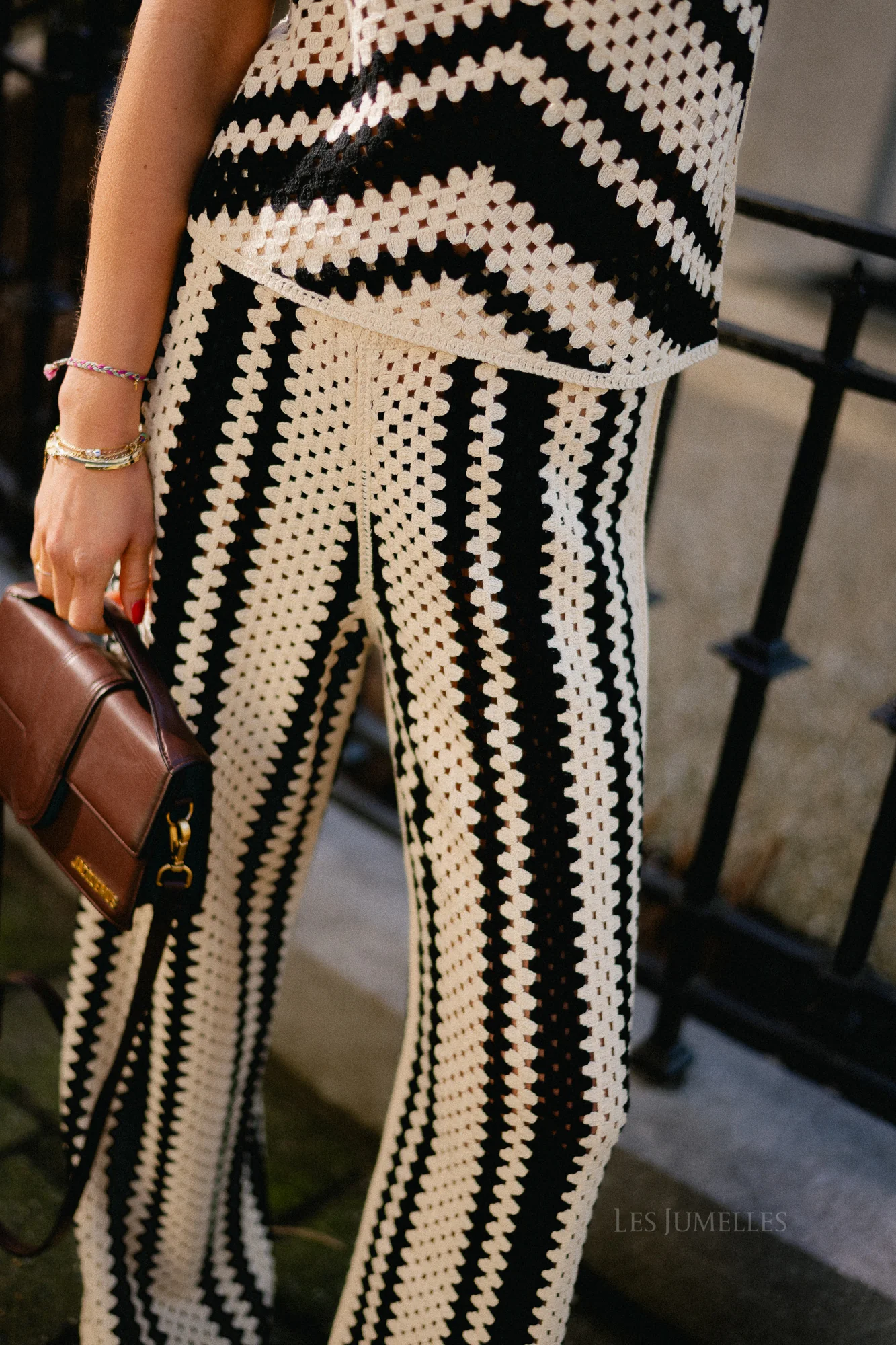 Jequel crochet pants - cream/black - Image 3