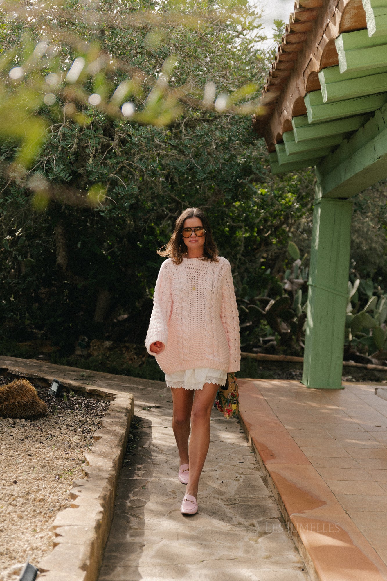Josephine cable knit pullover pastel pink - Image 3