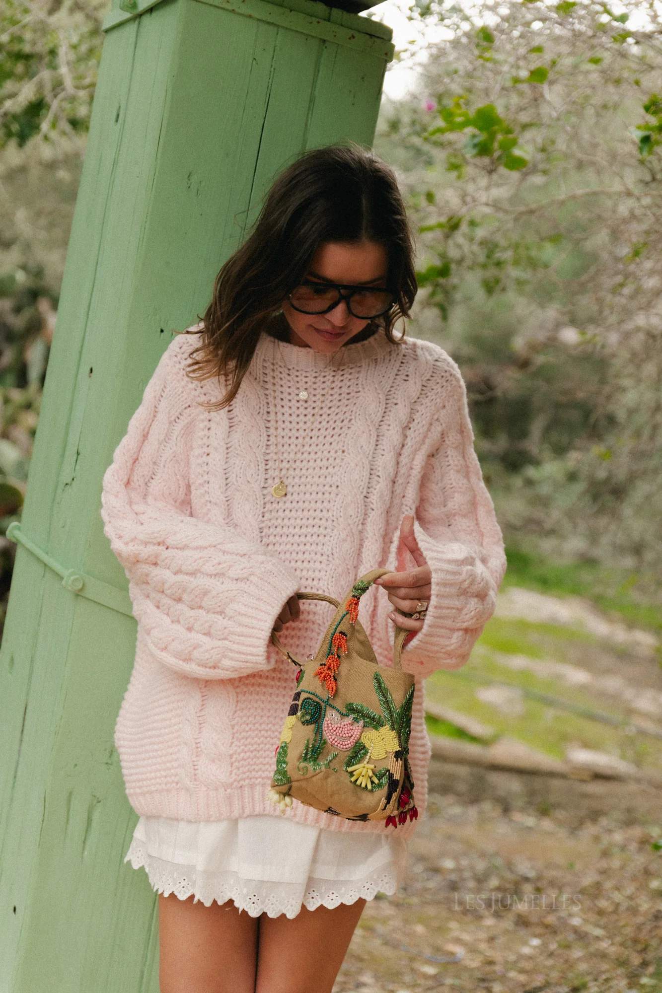 Josephine cable knit pullover pastel pink - Image 4