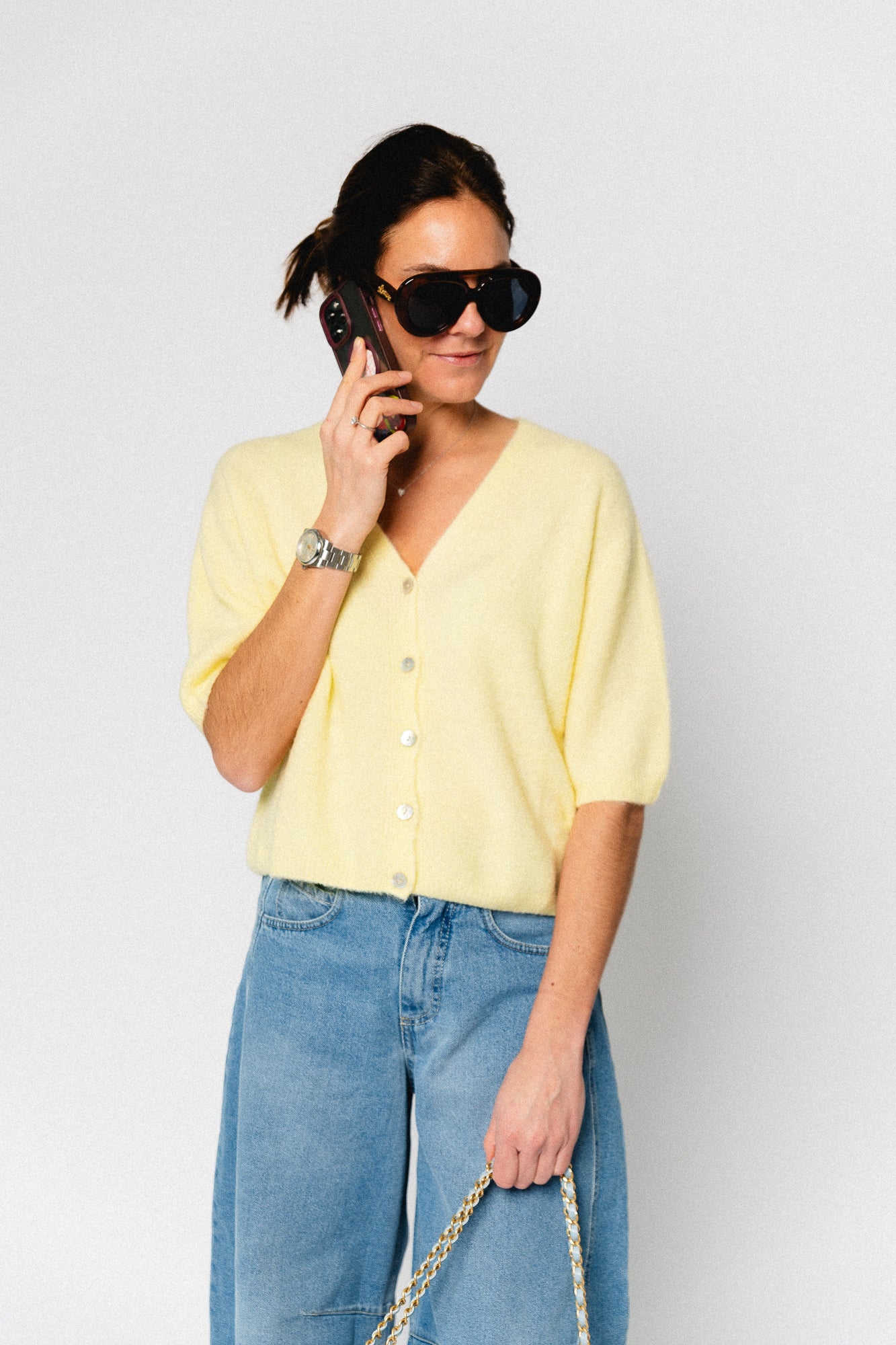 Lauranne SS cardigan butter yellow - Image 2