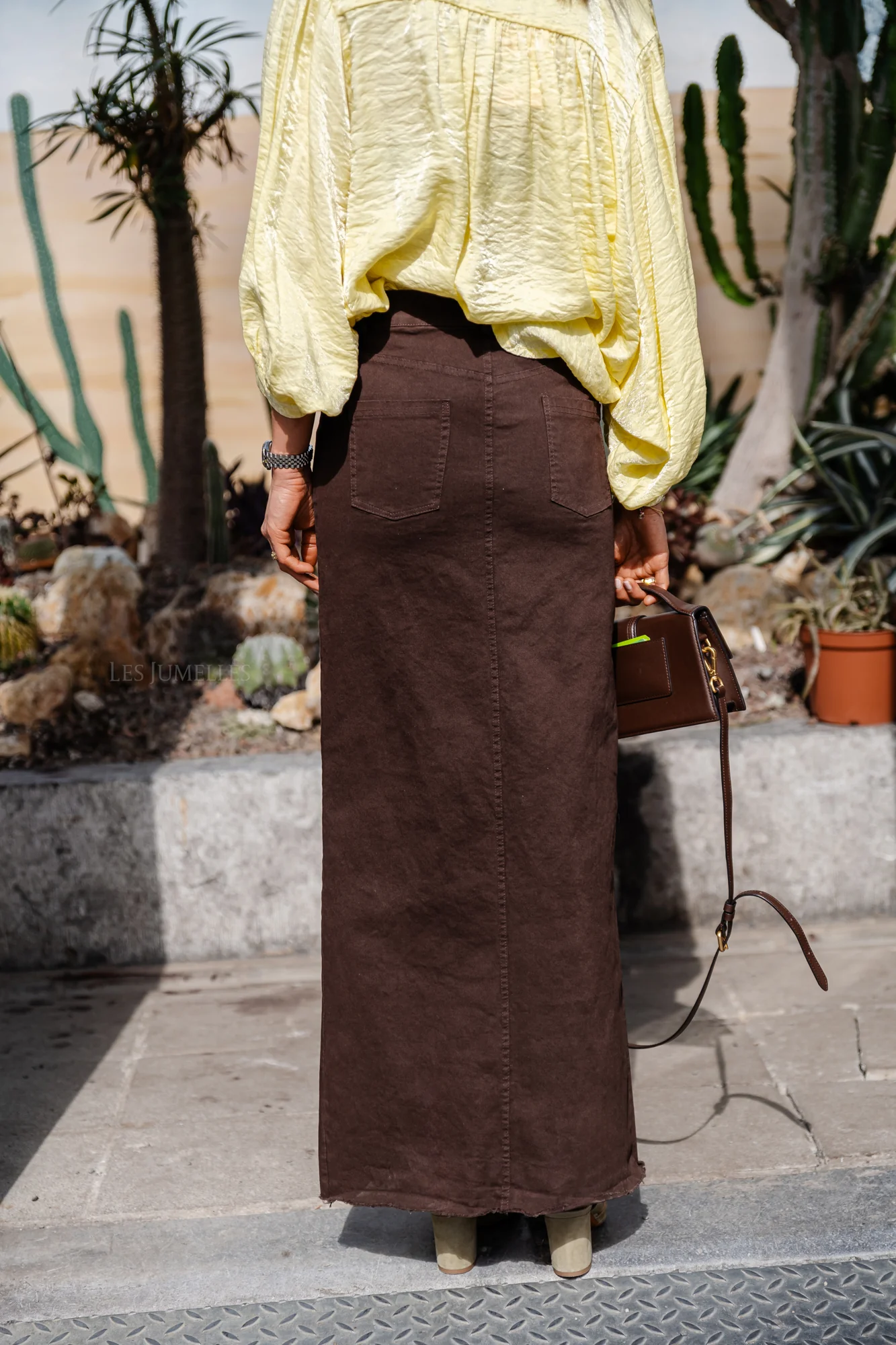 Leah denim skirt chocolate - Image 3