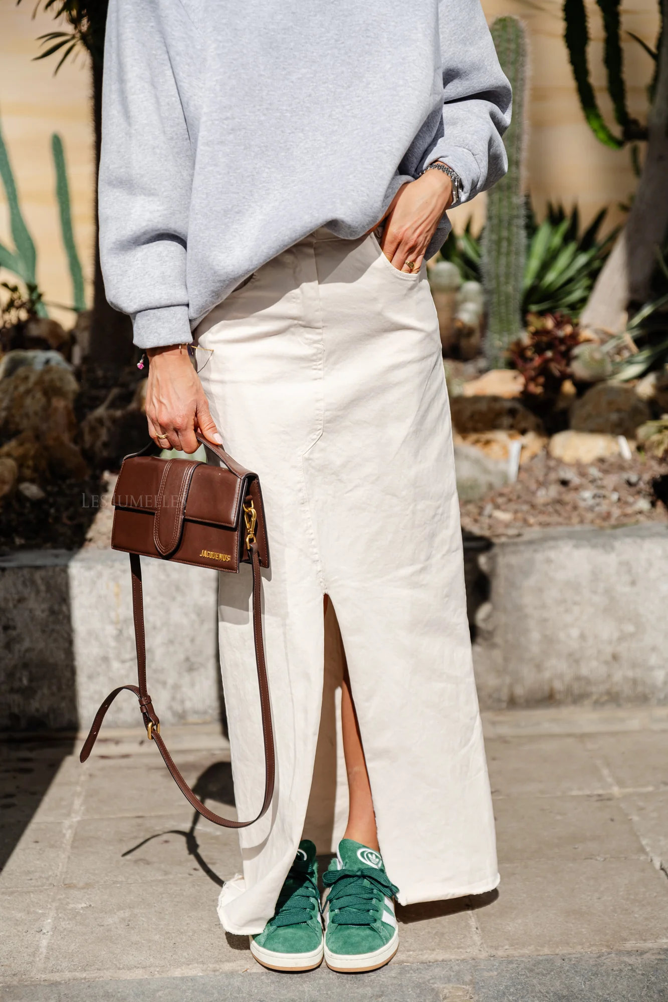Leah denim skirt ecru