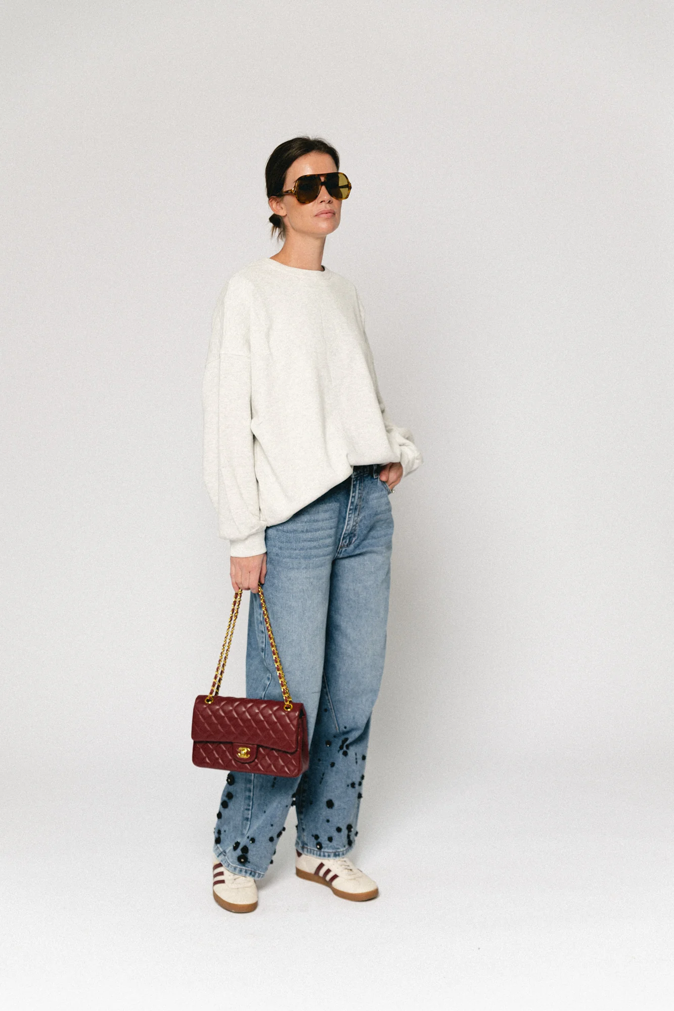 Leanne sweater light grey melange