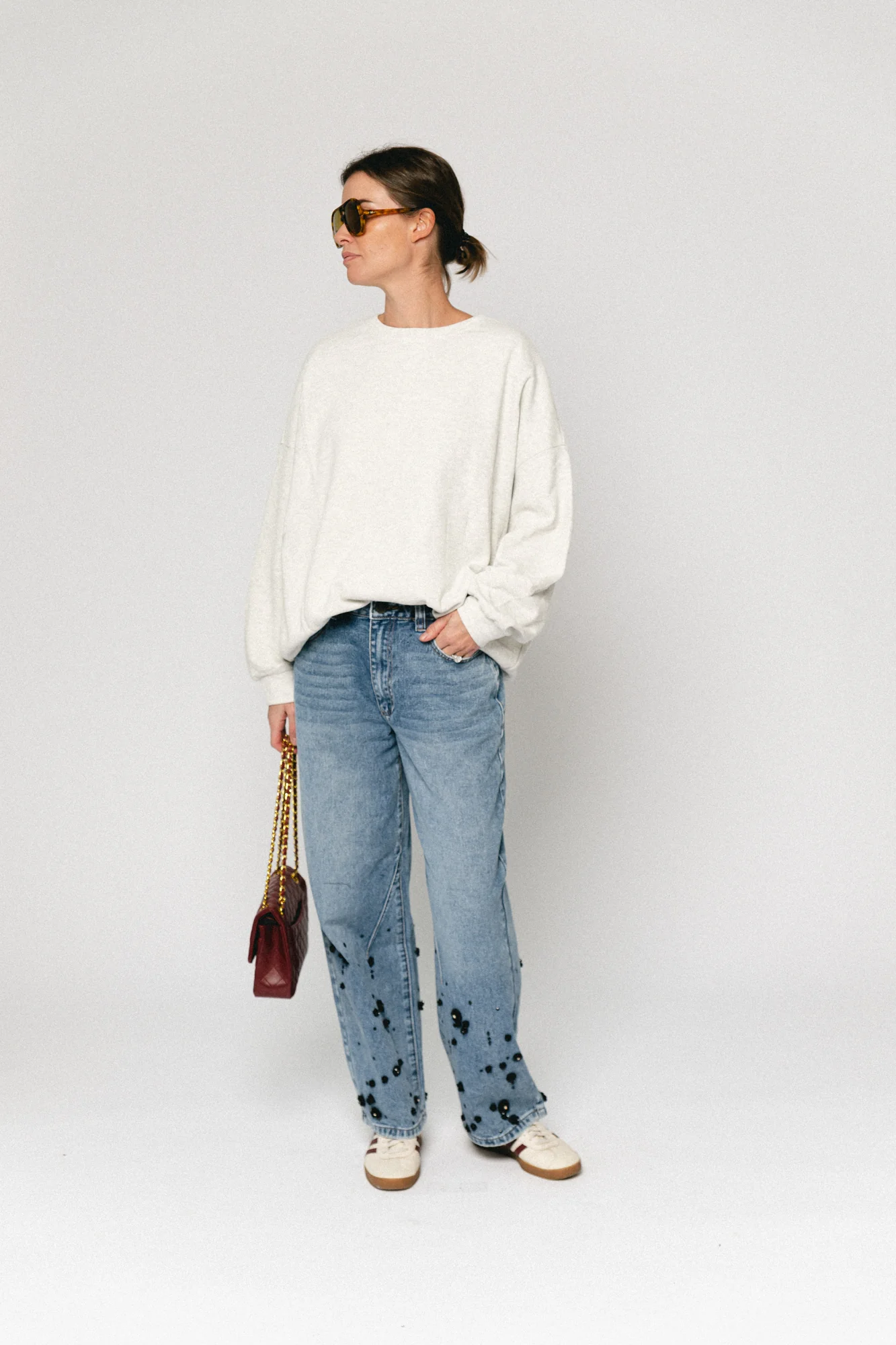Leanne sweater light grey melange - Image 4