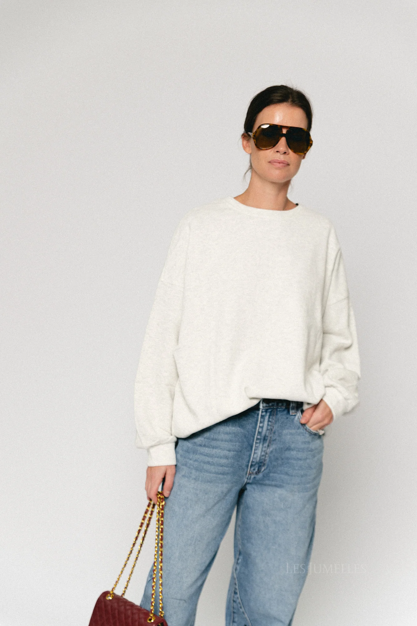 Leanne sweater light grey melange - Image 8