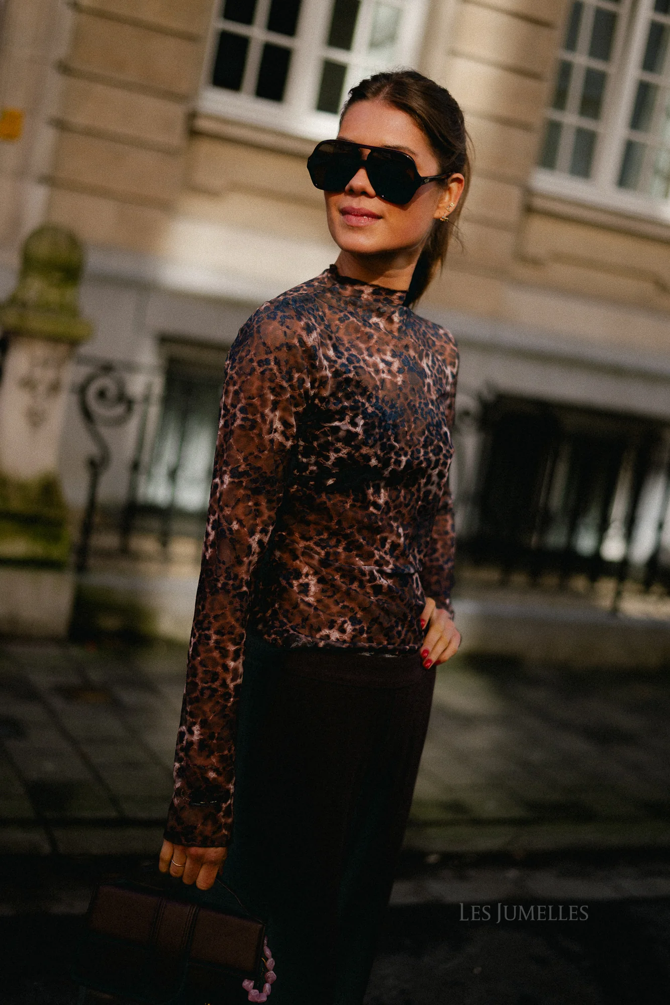 Leopard print LS mesh top - Image 5
