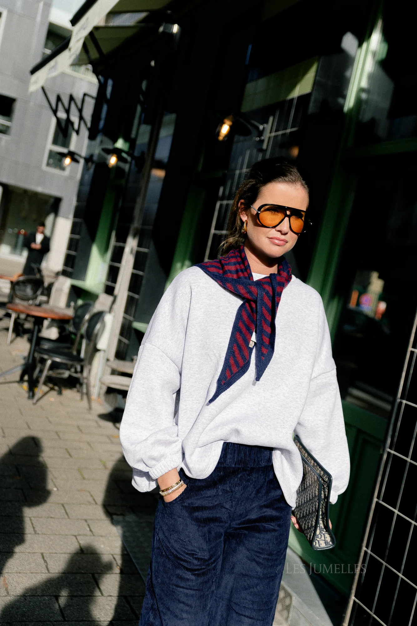 ORIGINAL 'Les Jumelles' sweater light grey melange - Image 3
