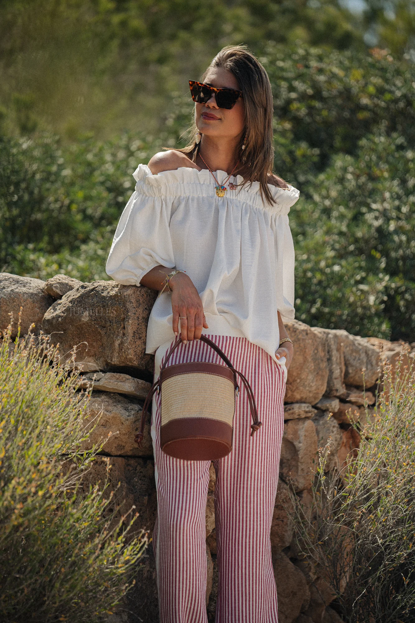 Lila striped pants red/offwhite - Image 12