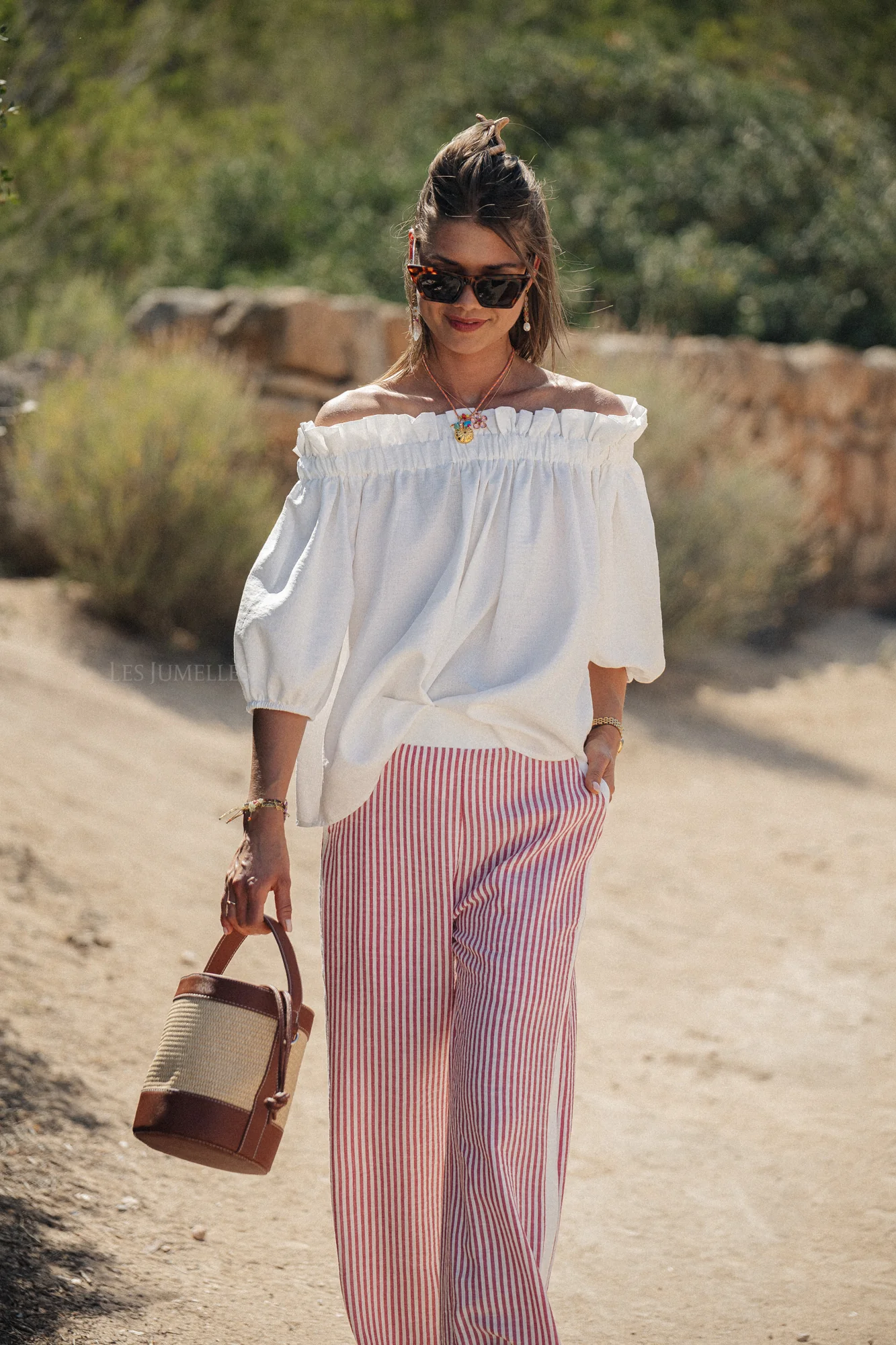 Lila striped pants red/offwhite - Image 15