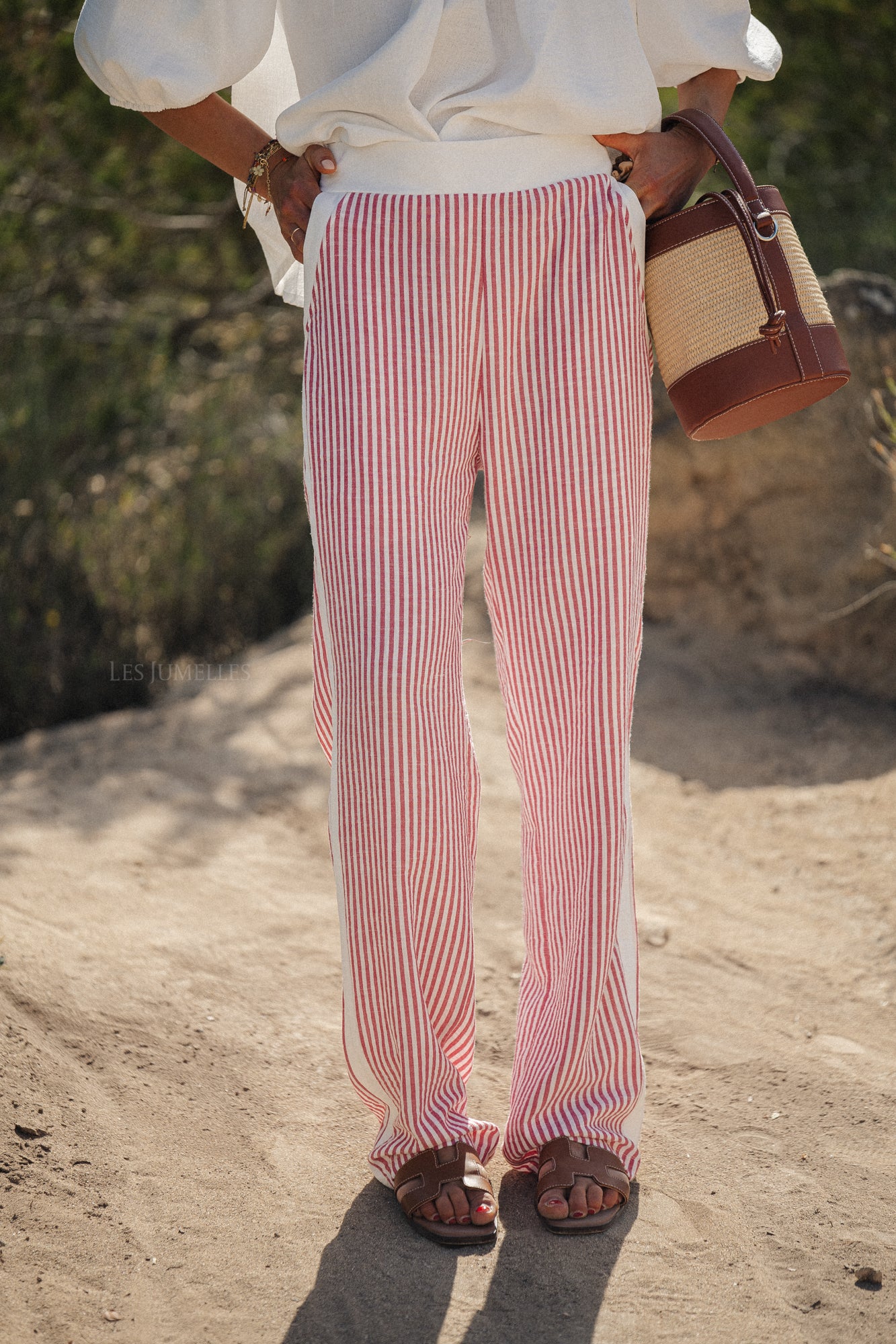 Lila striped pants red/offwhite - Image 2