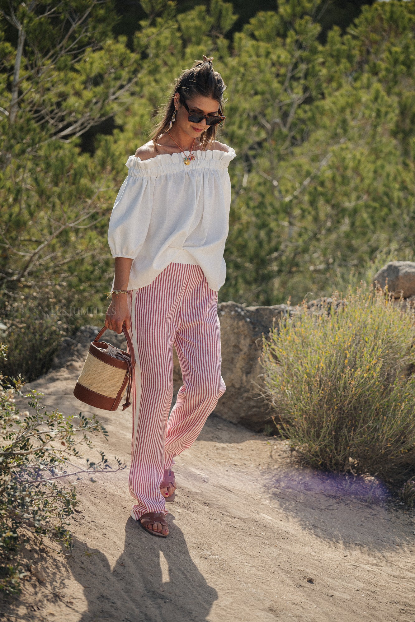 Lila striped pants red/offwhite - Image 3