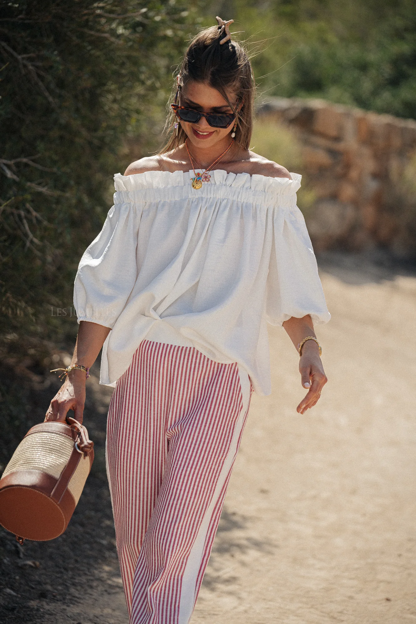 Lila striped pants red/offwhite - Image 5