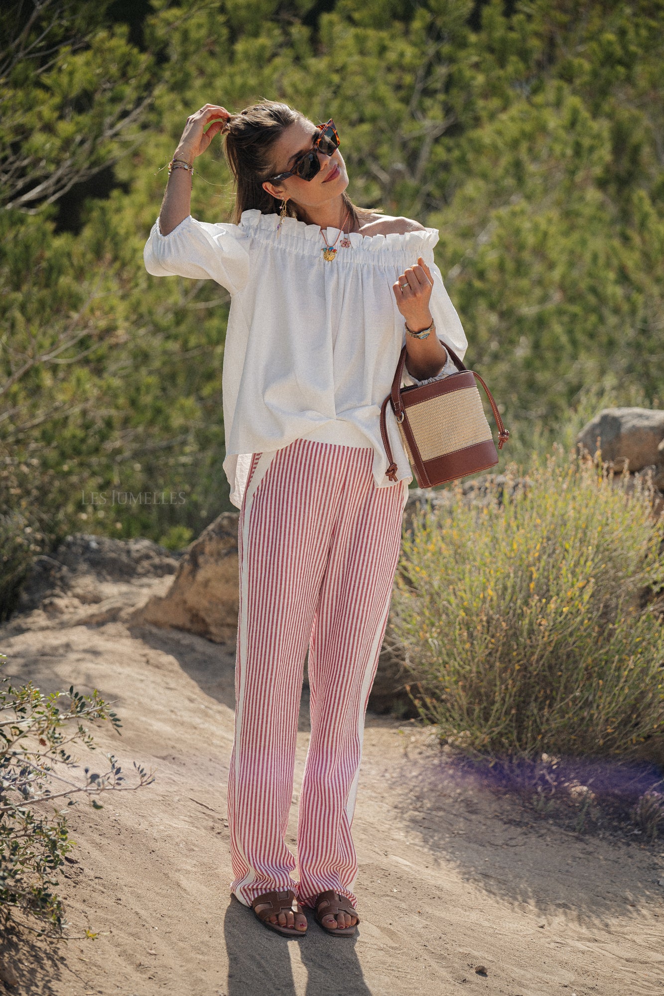 Lila striped pants red/offwhite - Image 7