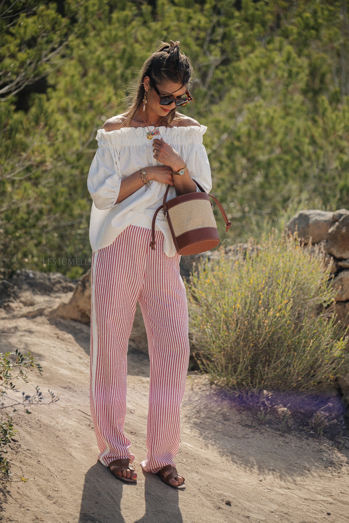 Lila striped pants red/offwhite - Image 9