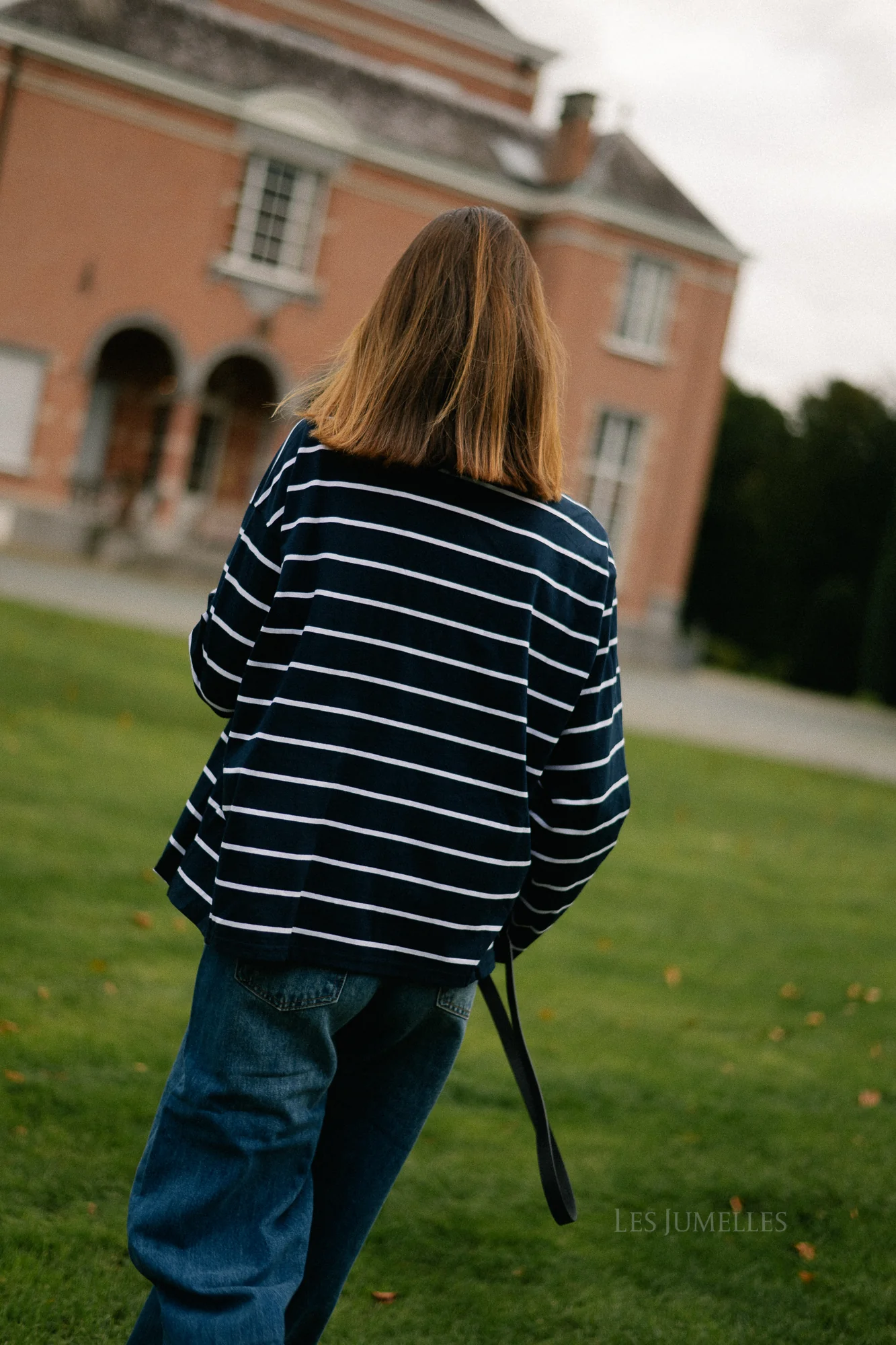 Lisa striped polo shirt navy/white - Image 8