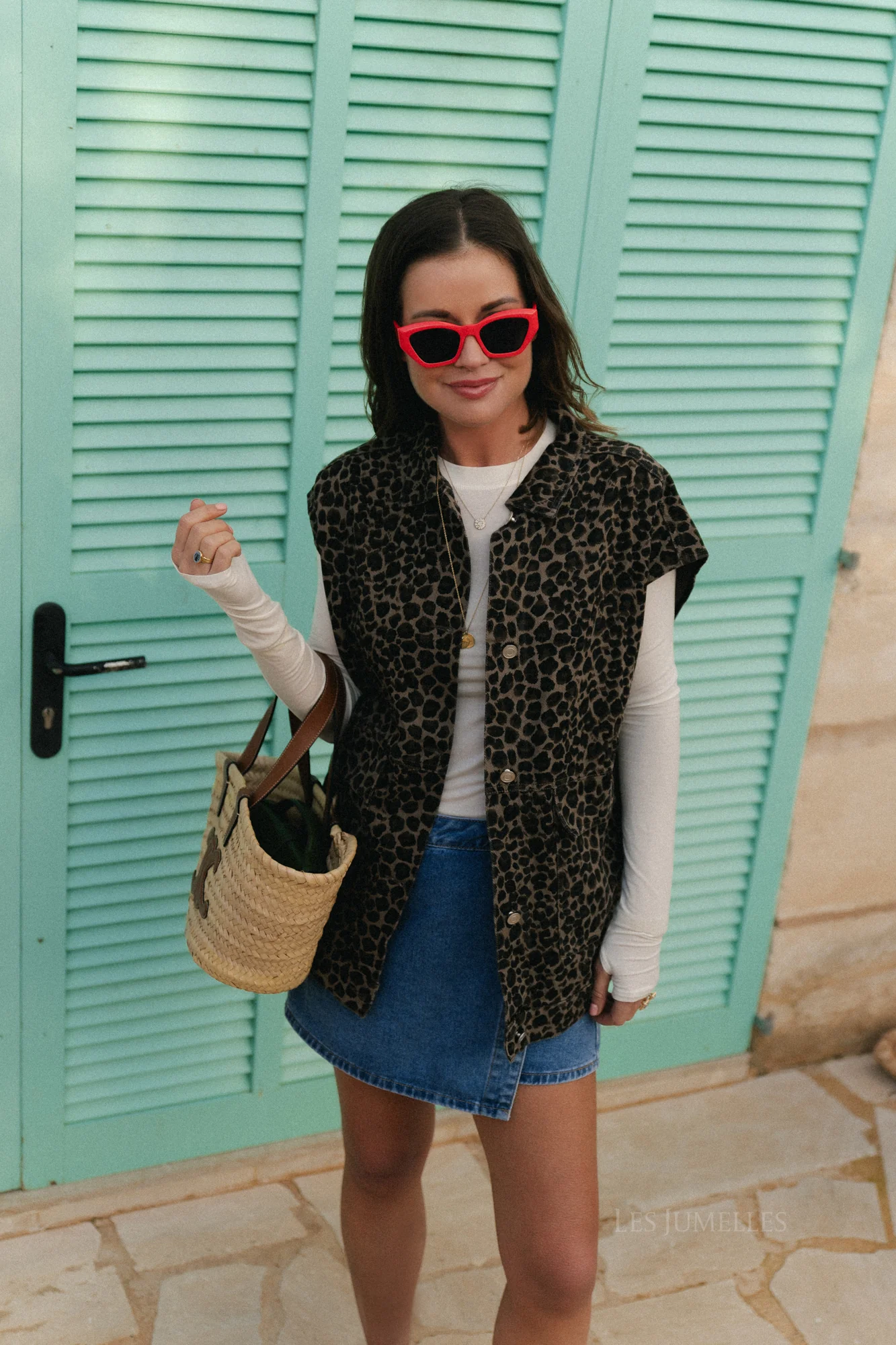 Lois sleeveless jacket leopard - Image 2