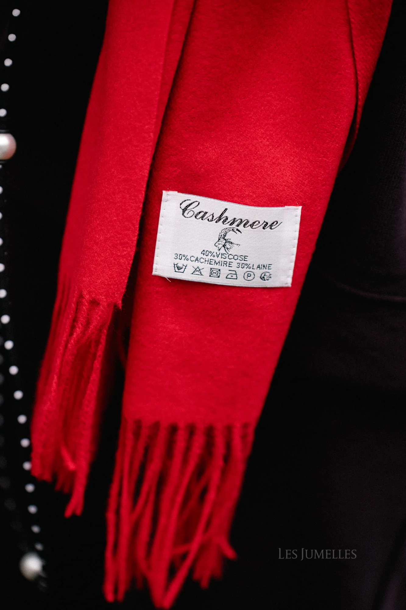 Louna cashmere blend scarf red - Image 3